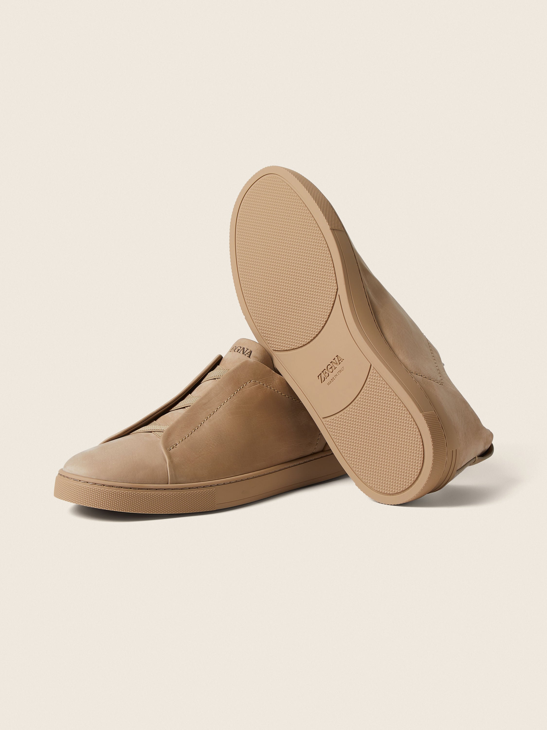 Beige Triple Stitch™ SECONDSKIN Sneakers Product detail photo #5