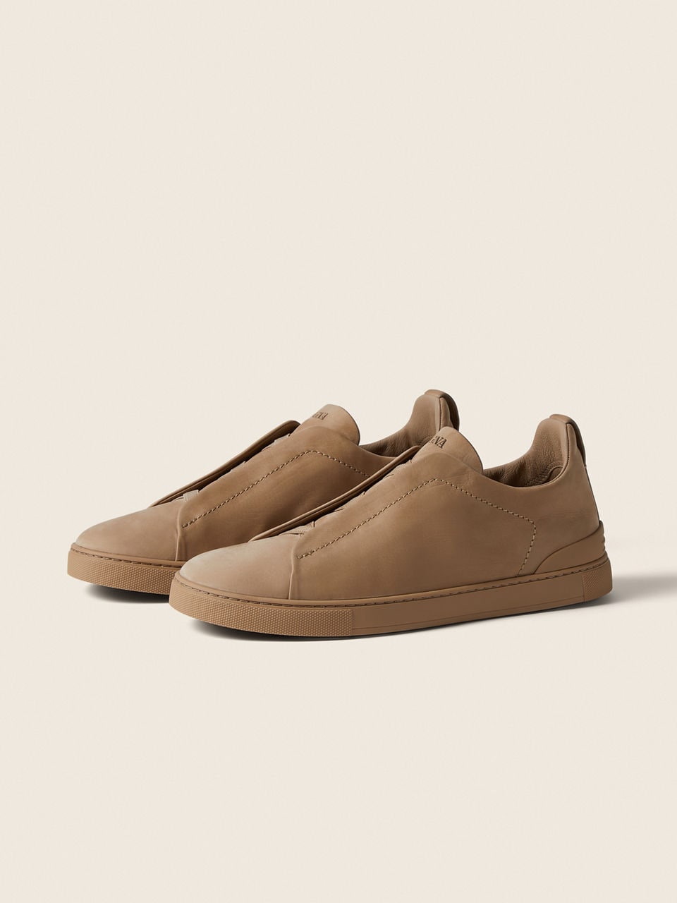 Beige Triple Stitch SECONDSKIN Sneakers