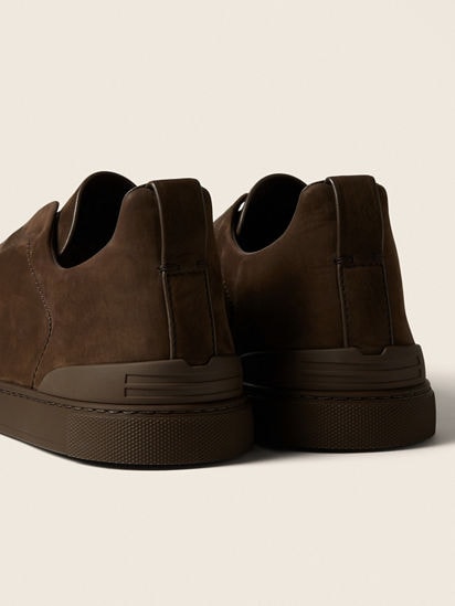 Dark Brown Triple Stitch™ SECONDSKIN Sneakers SS26 33640675 | Zegna US