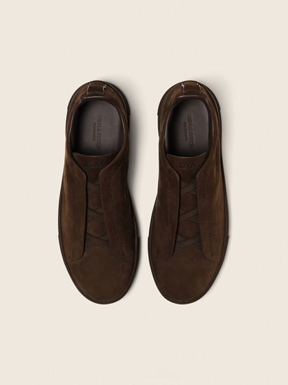 Dark Brown Triple Stitch™ SECONDSKIN Sneakers SS26 33640675 | Zegna US