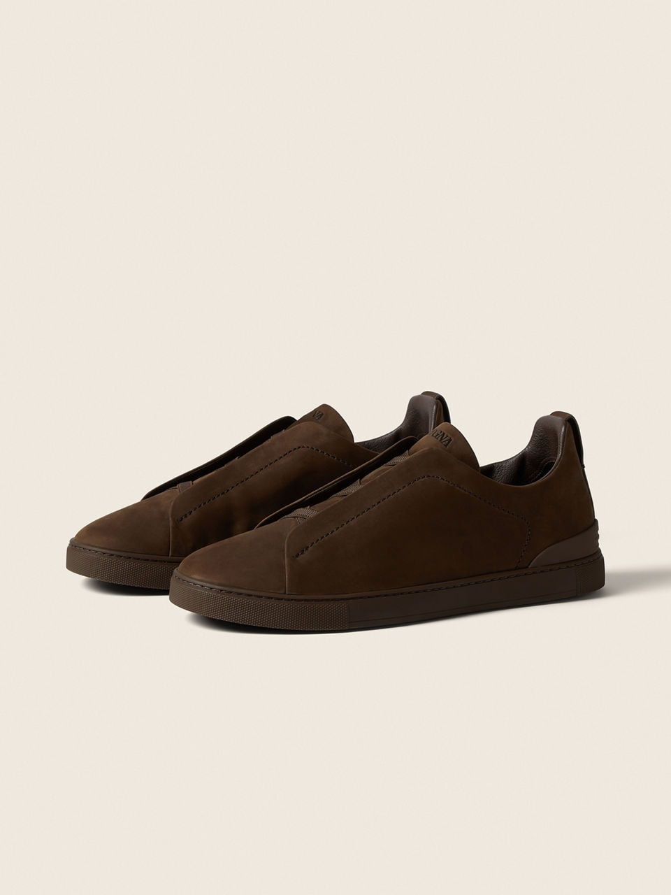 Dark Brown Triple Stitch SECONDSKIN Sneakers