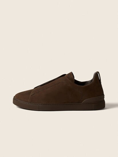 Dark Brown Triple Stitch™ SECONDSKIN Sneakers SS26 33640675 | Zegna US