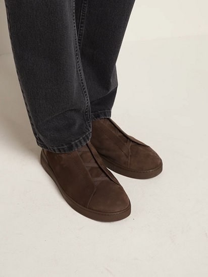 Dark Brown Triple Stitch™ SECONDSKIN Sneakers SS26 33640675 | Zegna US