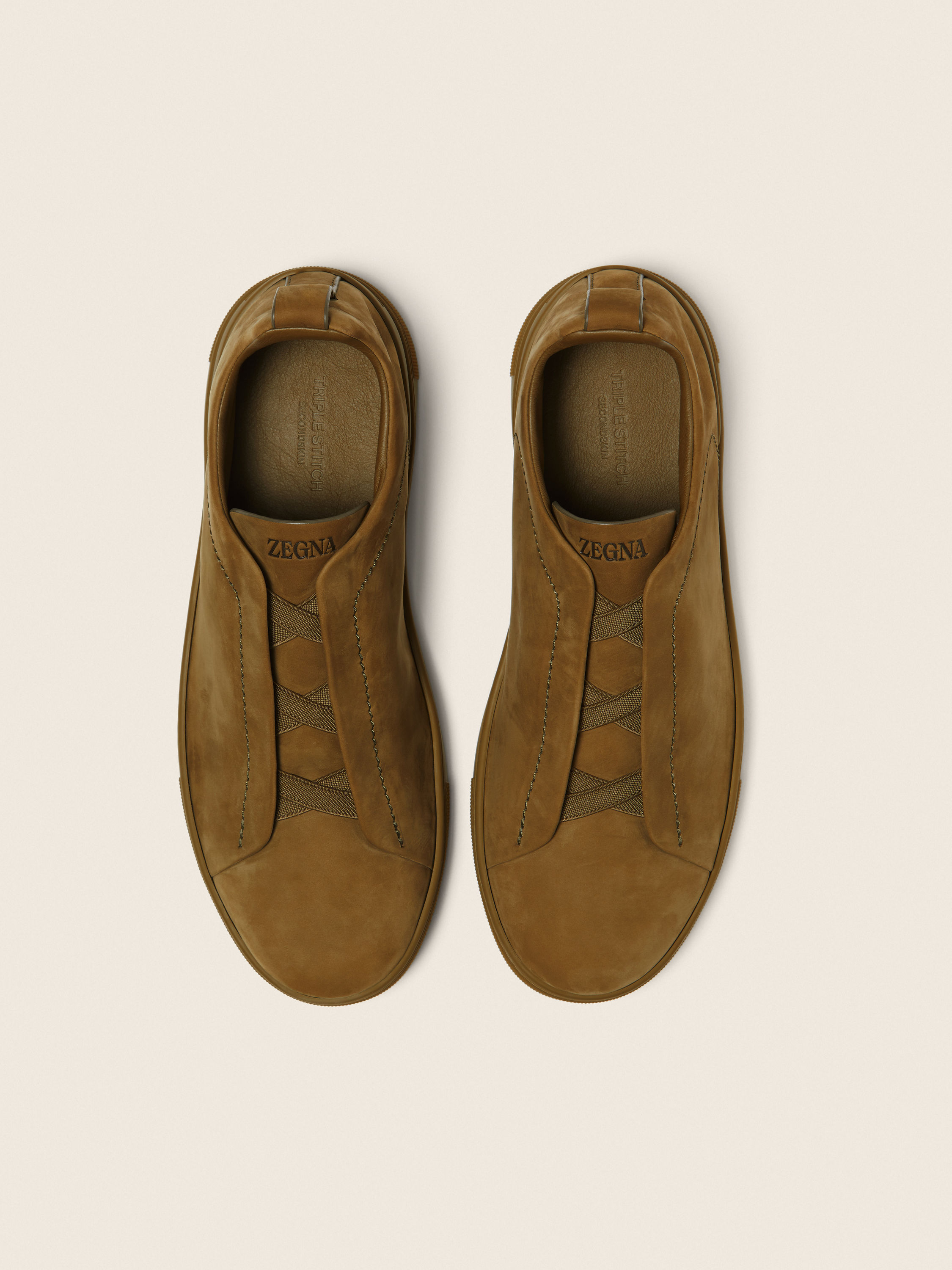 Olive Green Triple Stitch™ SECONDSKIN Sneakers Product detail photo #2