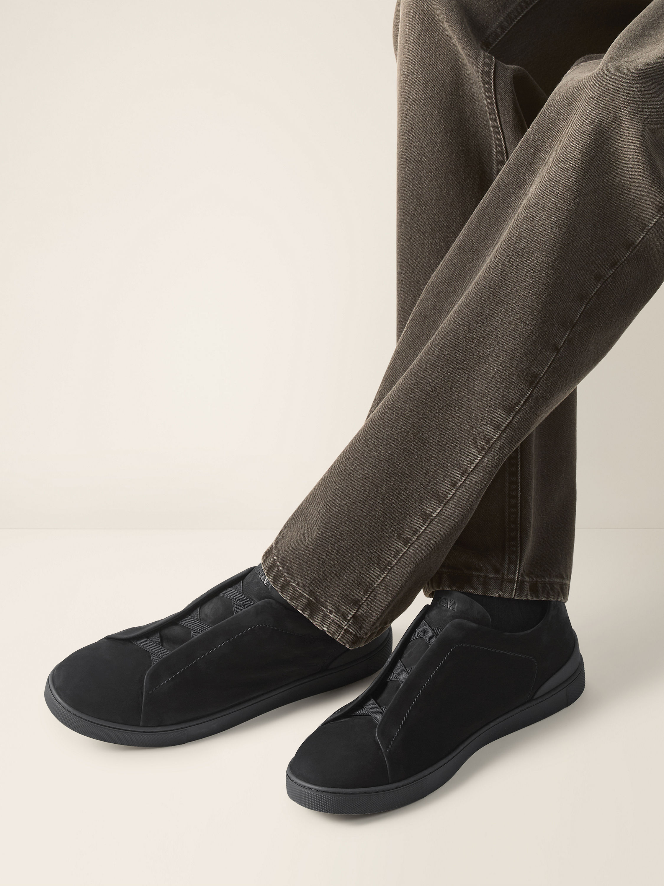 Black Triple Stitch™ SECONDSKIN Sneakers Product detail photo #1