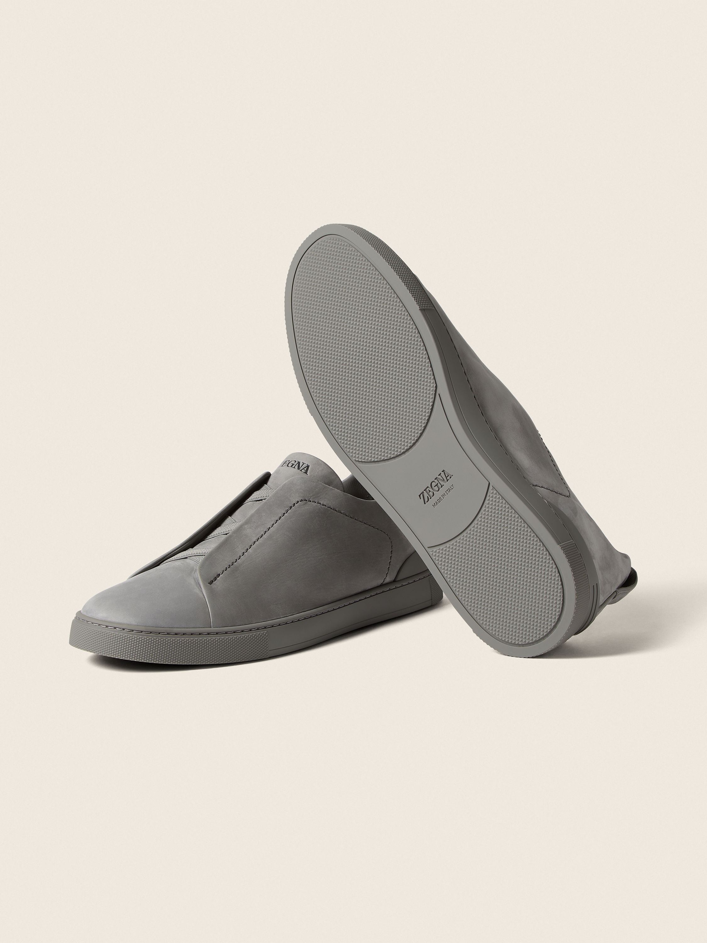 Grey Mélange Triple Stitch™ SECONDSKIN Sneakers Product detail photo #4