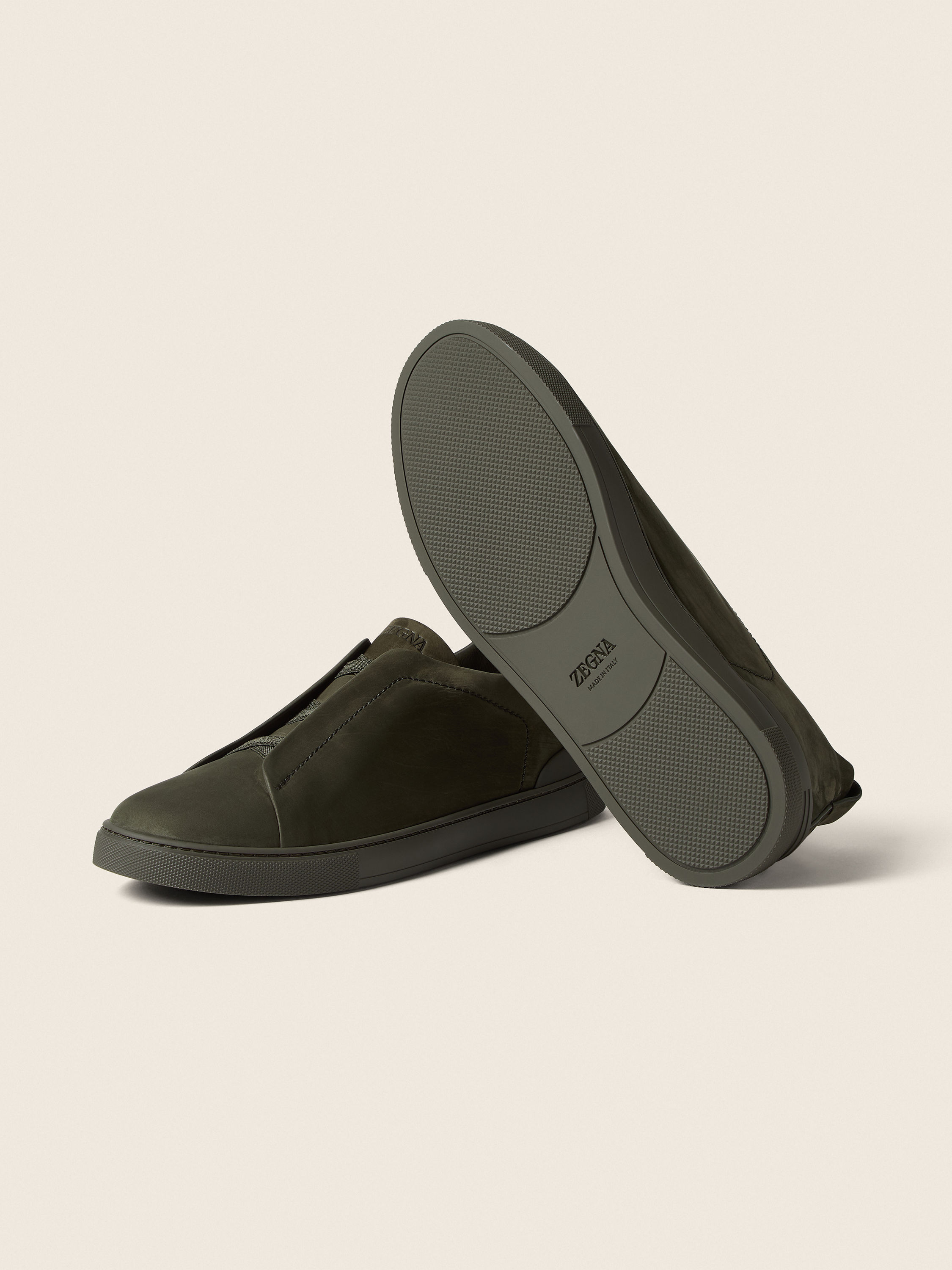 Dark Olive Green Triple Stitch™ SECONDSKIN Sneakers Product detail photo #5