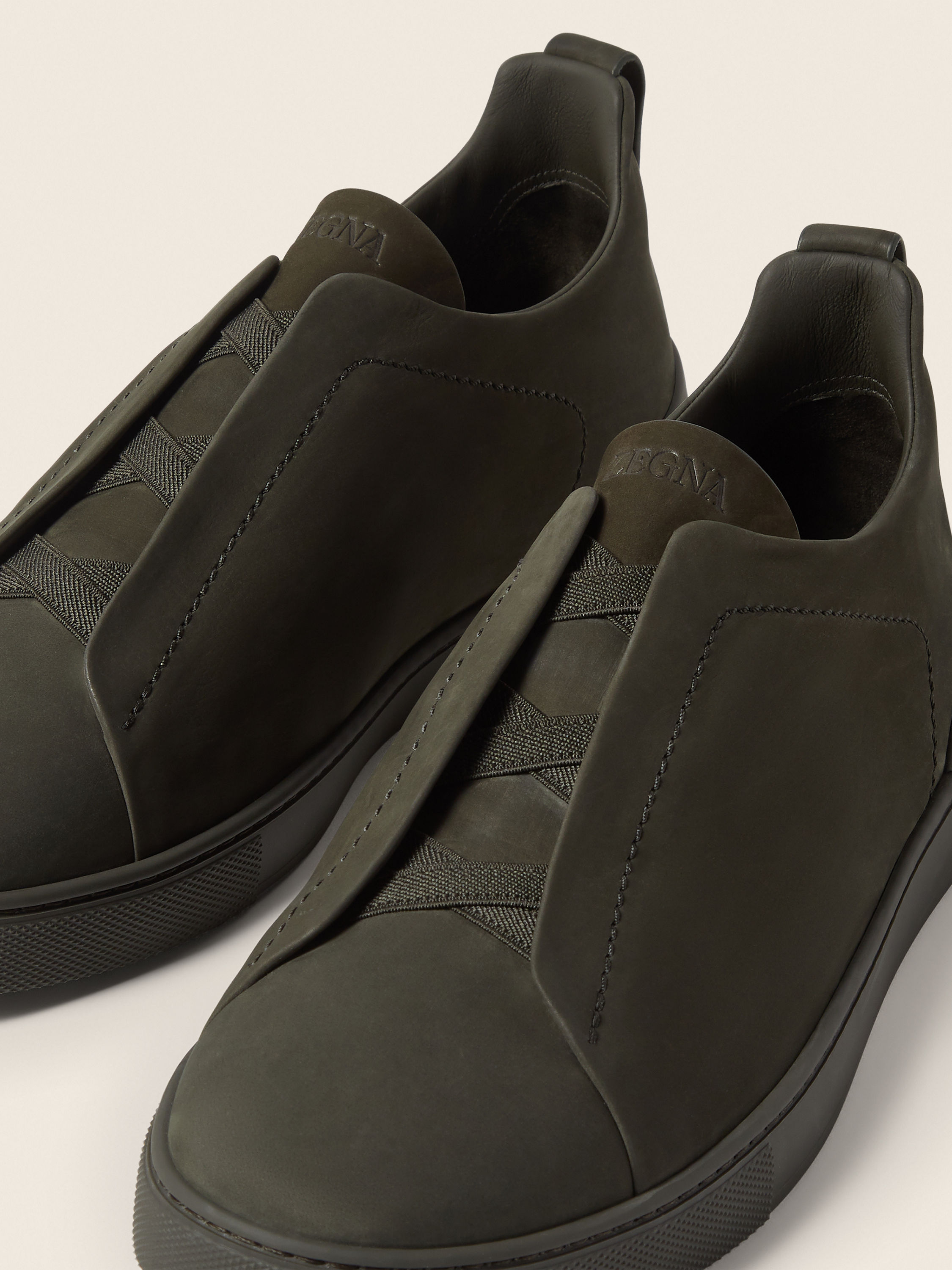 Dark Olive Green Triple Stitch™ SECONDSKIN Sneakers Product detail photo #2
