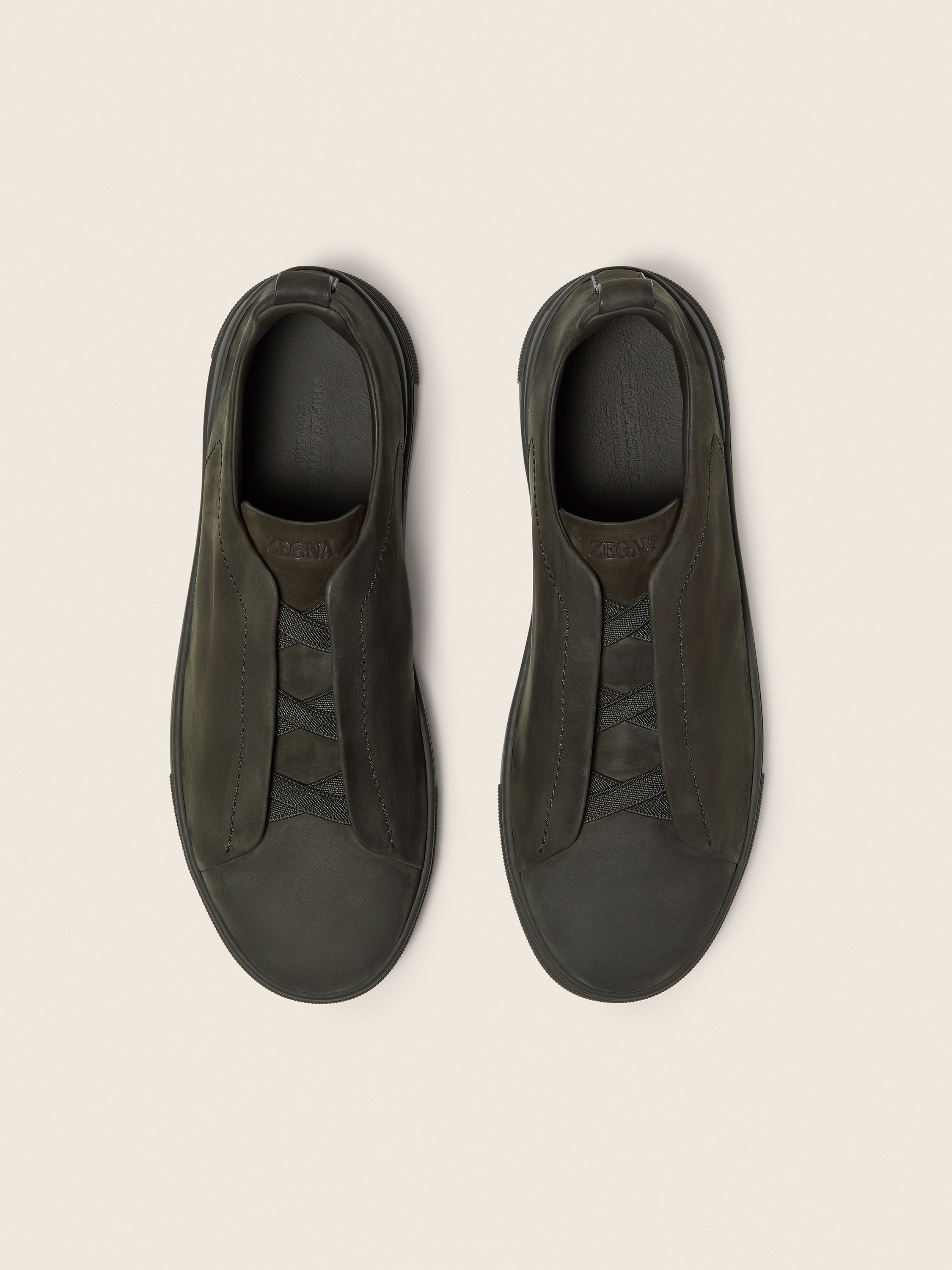 Dark Olive Green Triple Stitch™ SECONDSKIN Sneakers Product detail photo #3