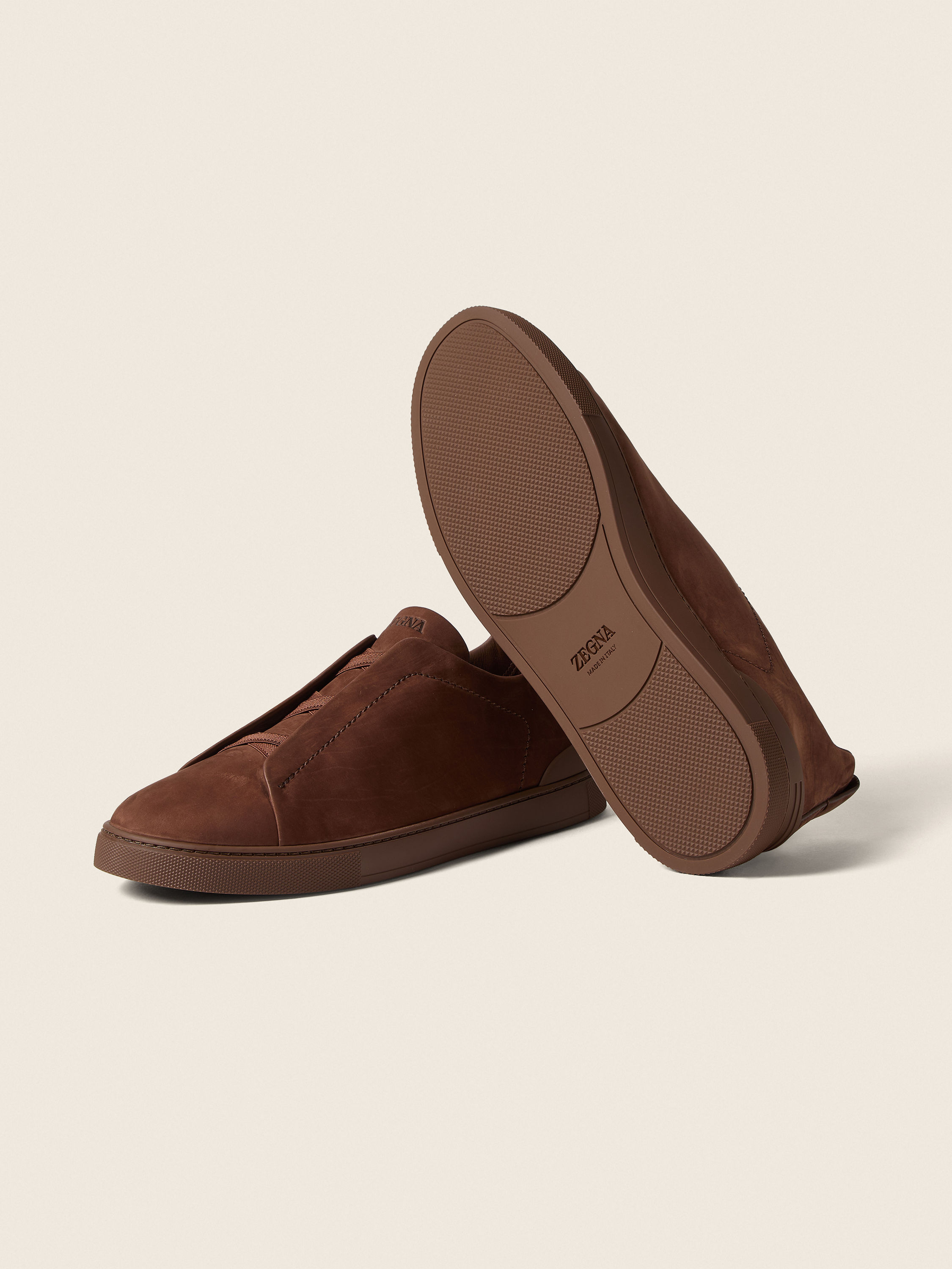 Brown Triple Stitch™ SECONDSKIN Sneakers Product detail photo #5
