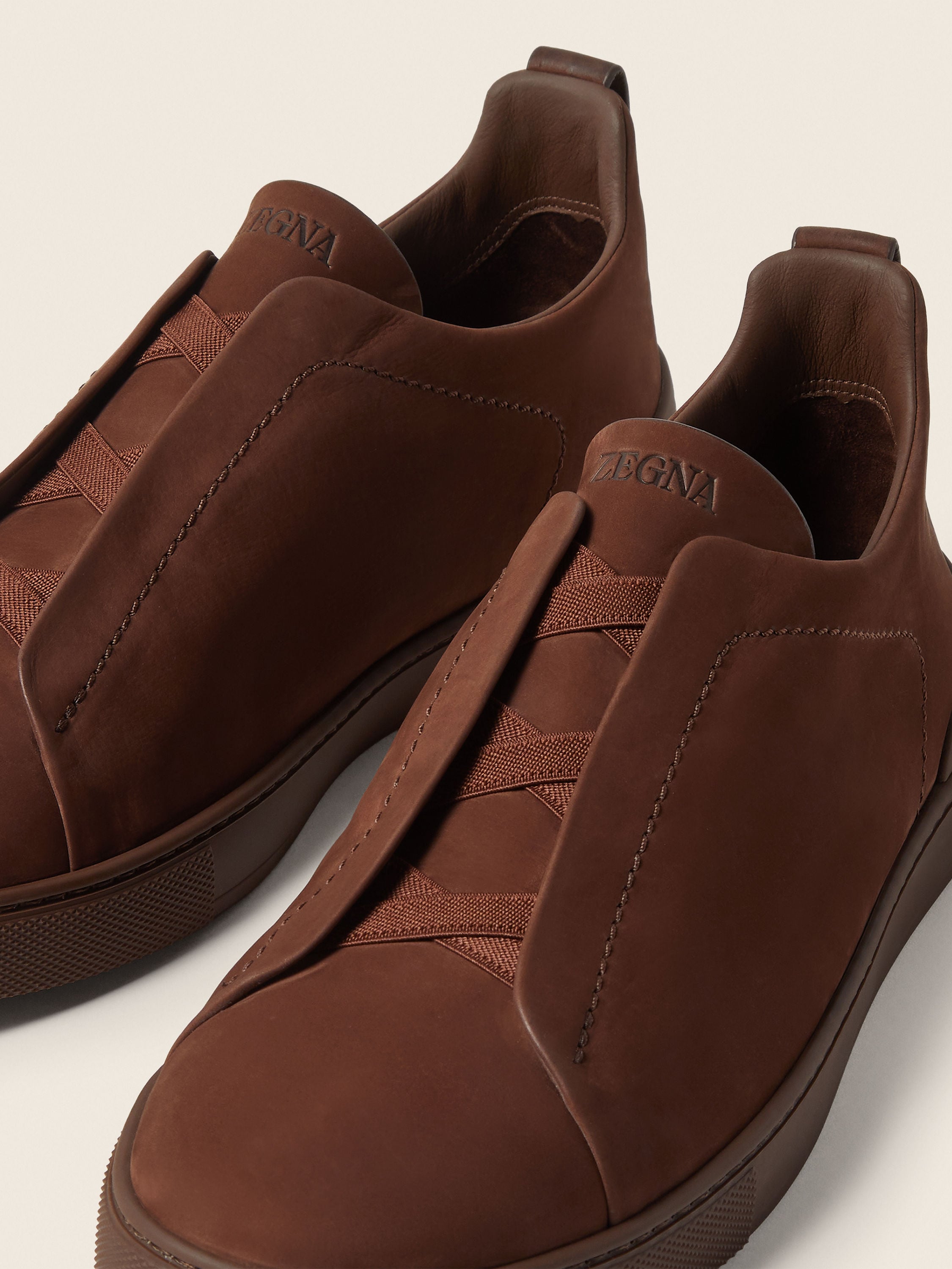 Brown Triple Stitch™ SECONDSKIN Sneakers Product detail photo #2