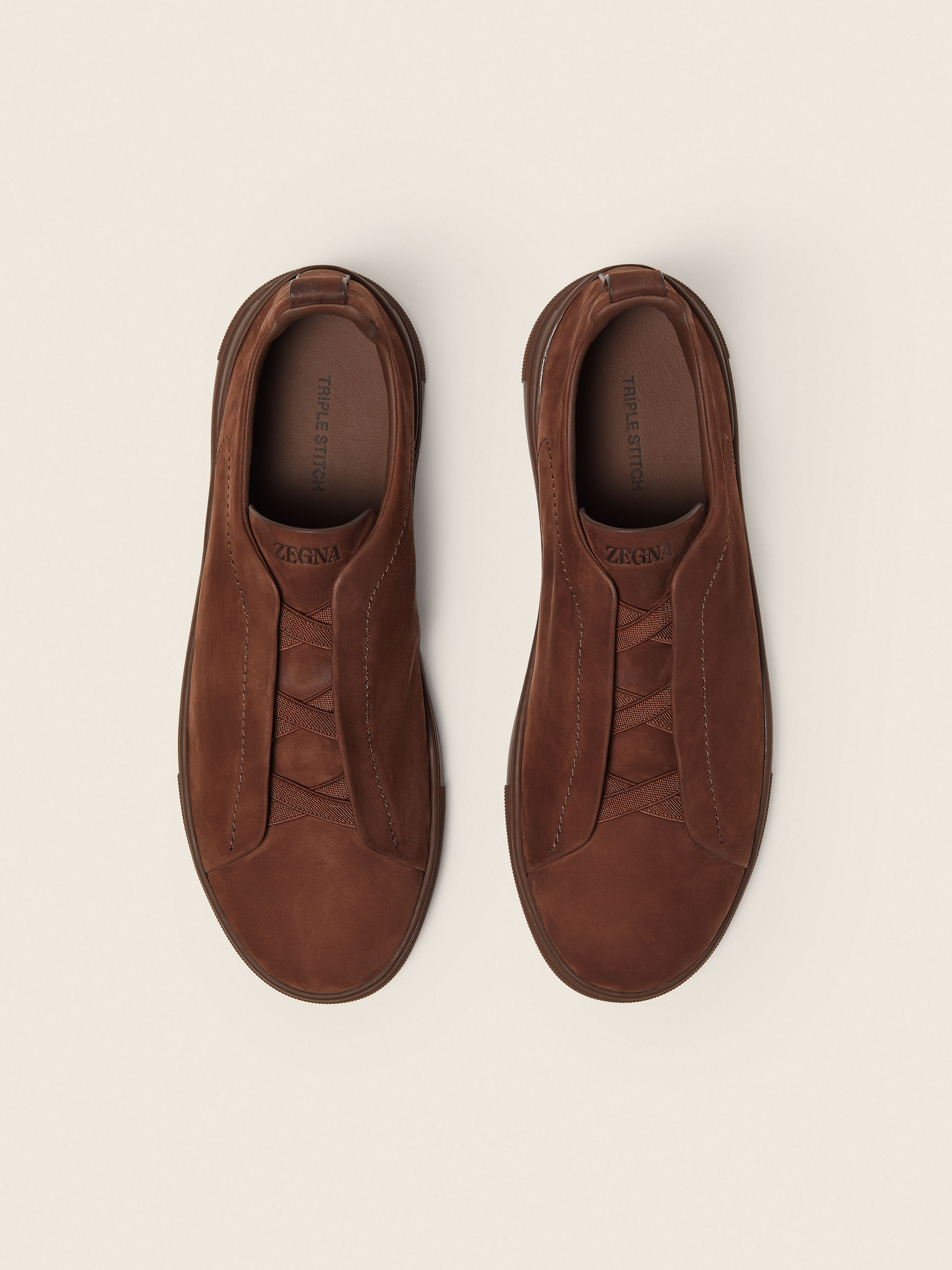 Brown Triple Stitch™ SECONDSKIN Sneakers Product detail photo #3