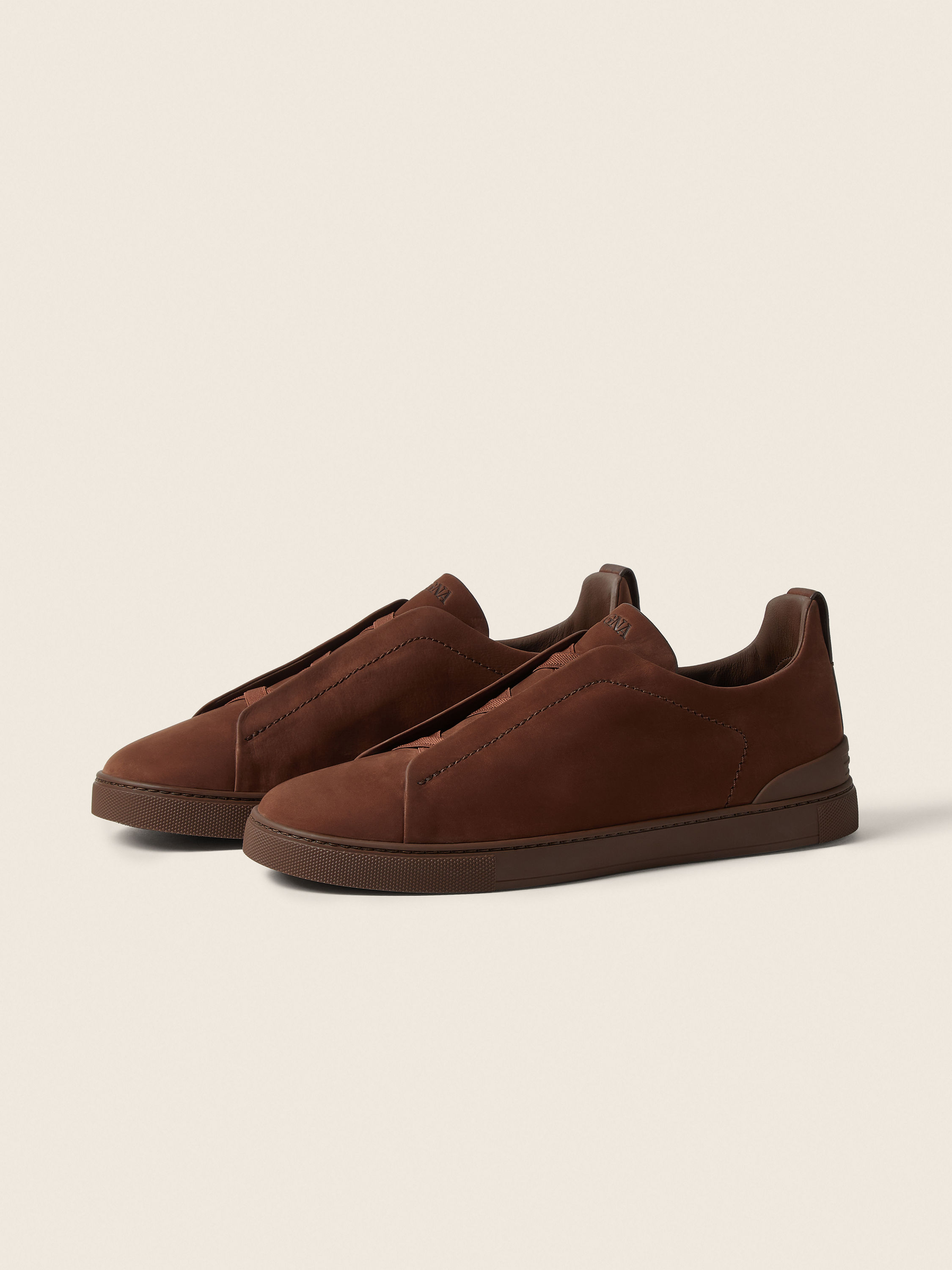 Brown Triple Stitch™ SECONDSKIN Sneakers FW26 39359016 | Zegna DK