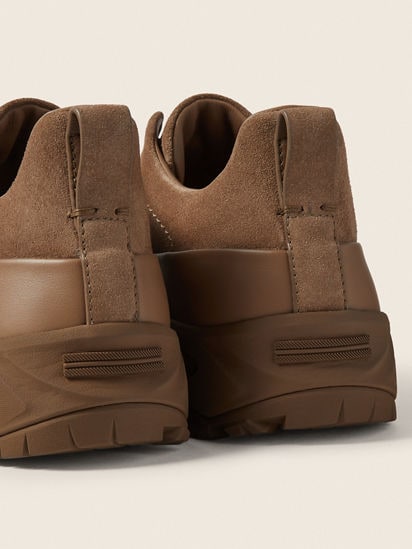 Dark Beige Leather and Suede Triple Stitch™ Monte Sneakers FW26