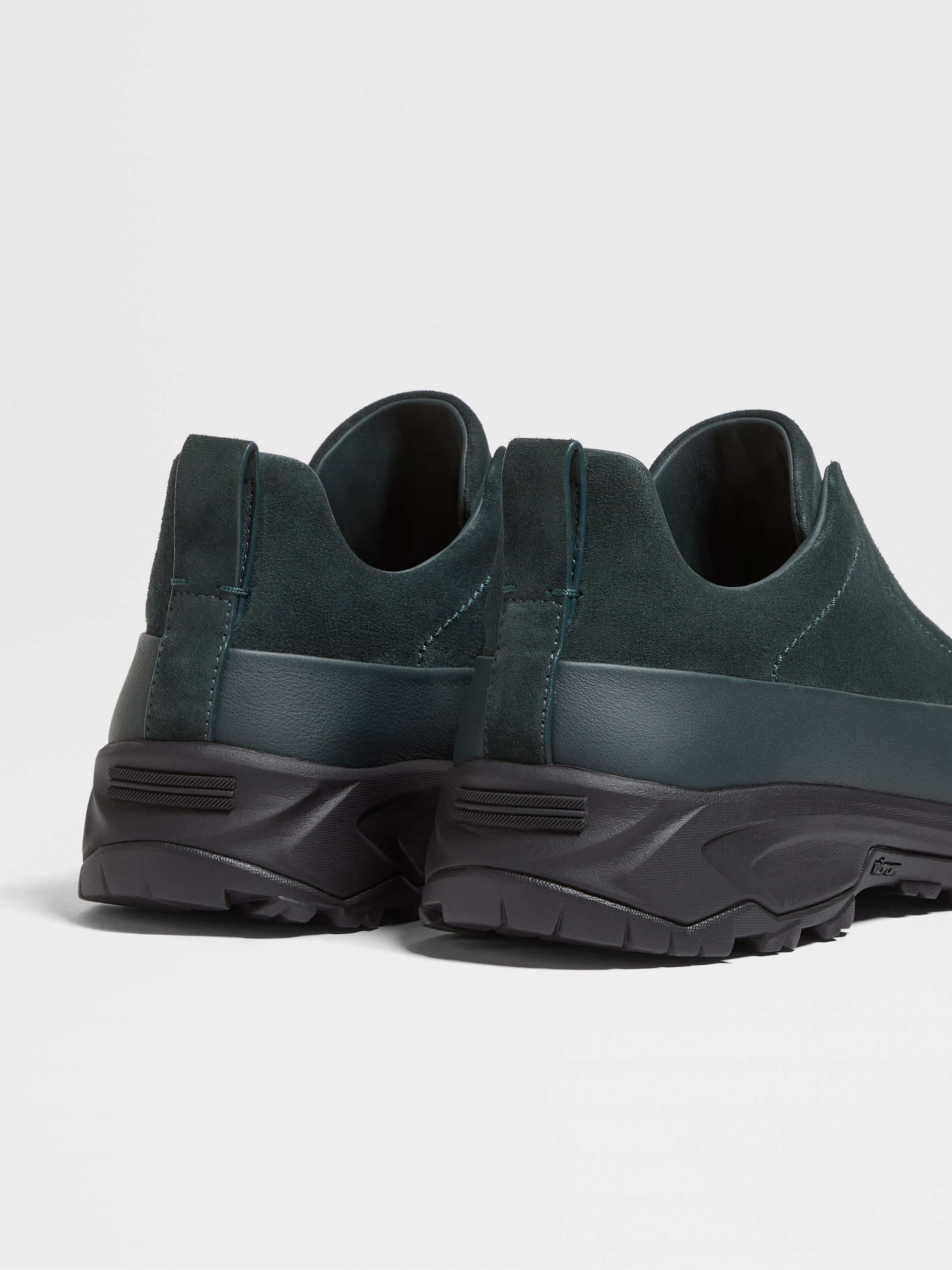 Dark Green Leather and Suede Triple Stitch™ Monte Sneakers Product detail photo #1