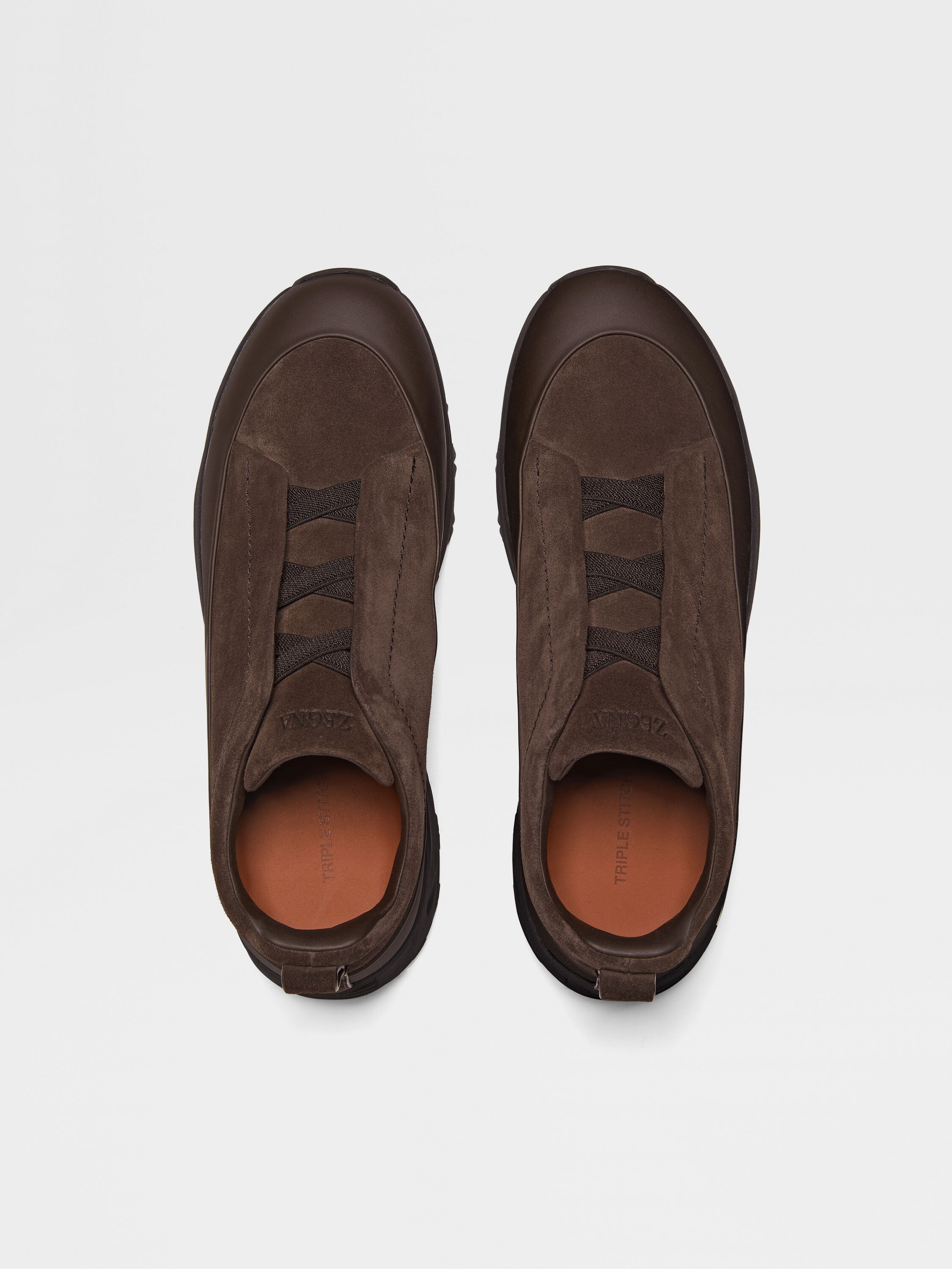 Dark Brown Leather and Suede Triple Stitch™ Monte Sneakers Product detail photo #3