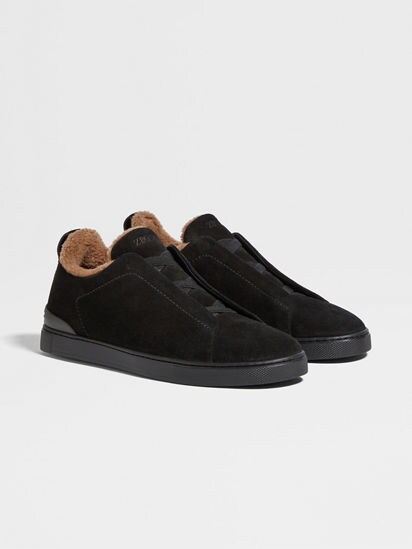 Black Suede Triple Stitch™ Sneakers FW25 31771287 | Zegna KR