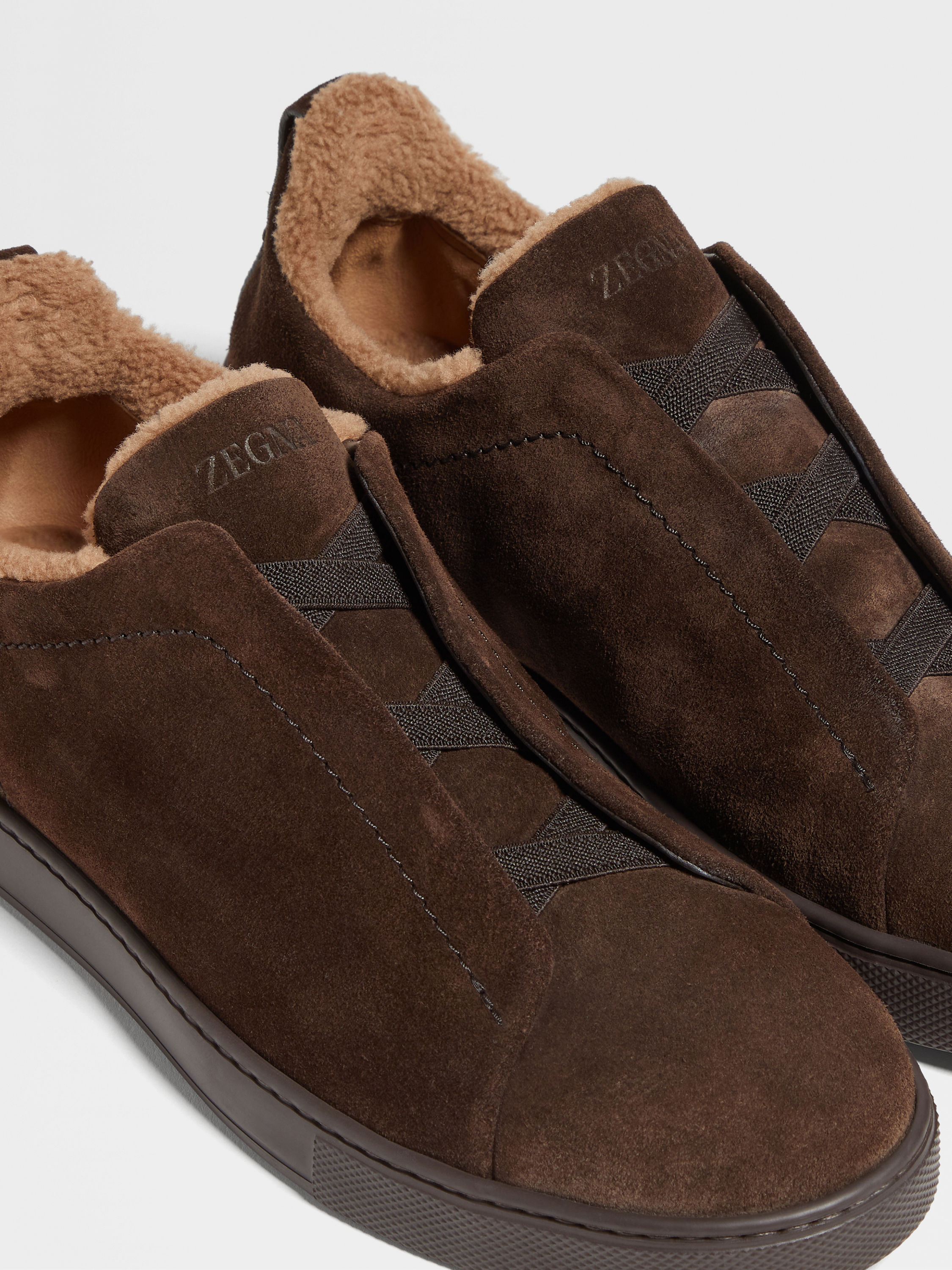 Brown Suede Triple Stitch™ Sneakers Product detail photo #1
