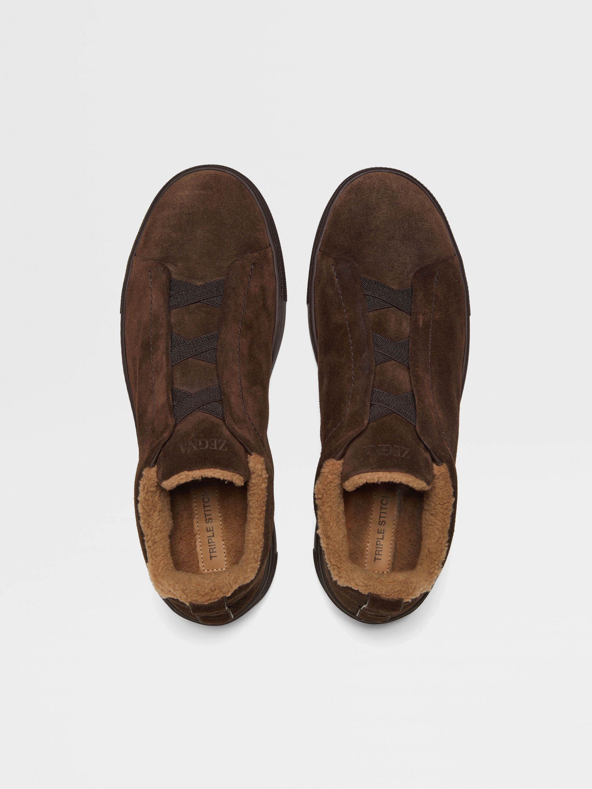 Brown Suede Triple Stitch™ Sneakers Product detail photo #2