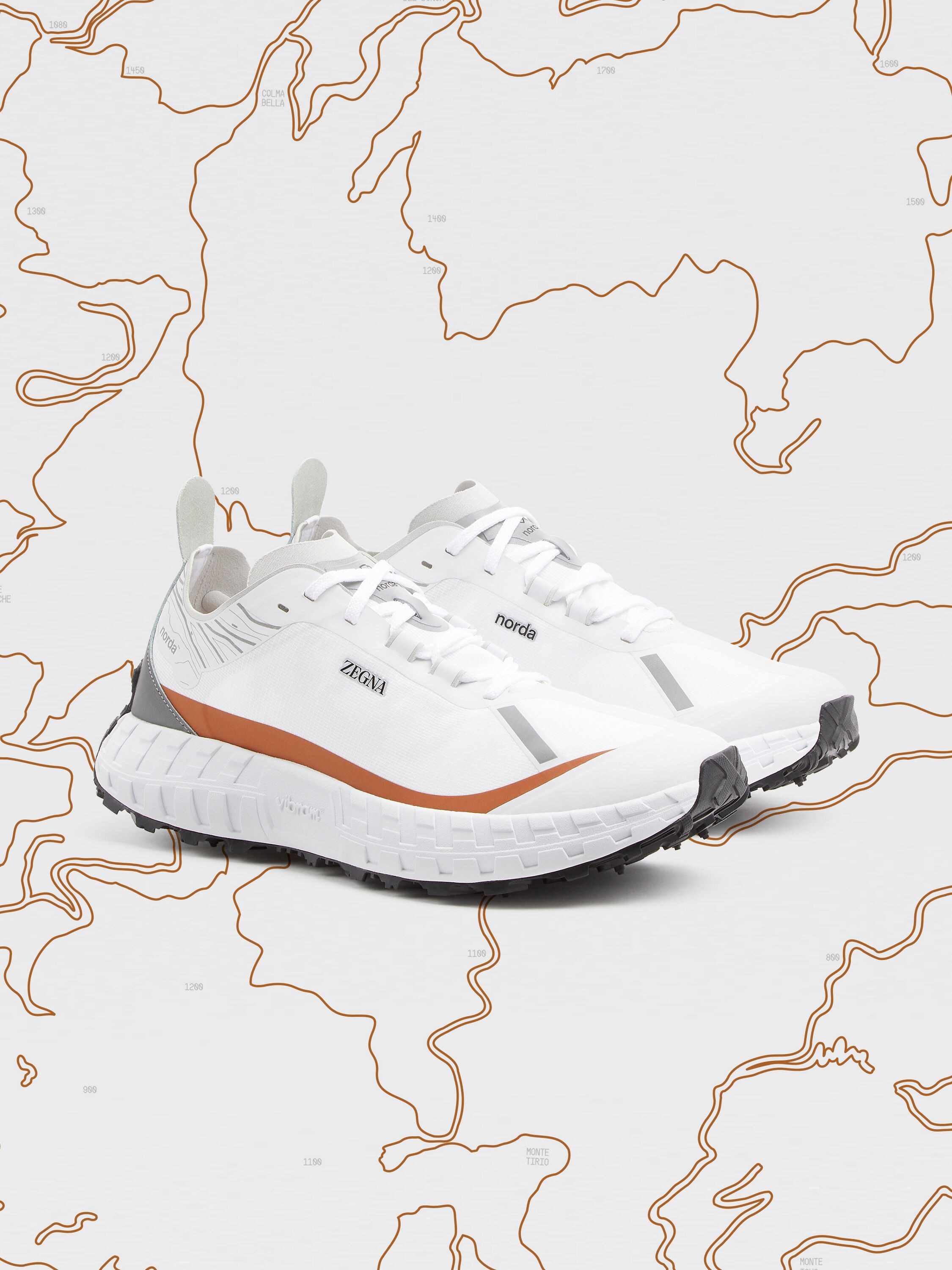 Sneaker ZEGNA x norda™ 001 in Tessuto Tecnico Bianco Foto #2 di dettaglio del prodotto