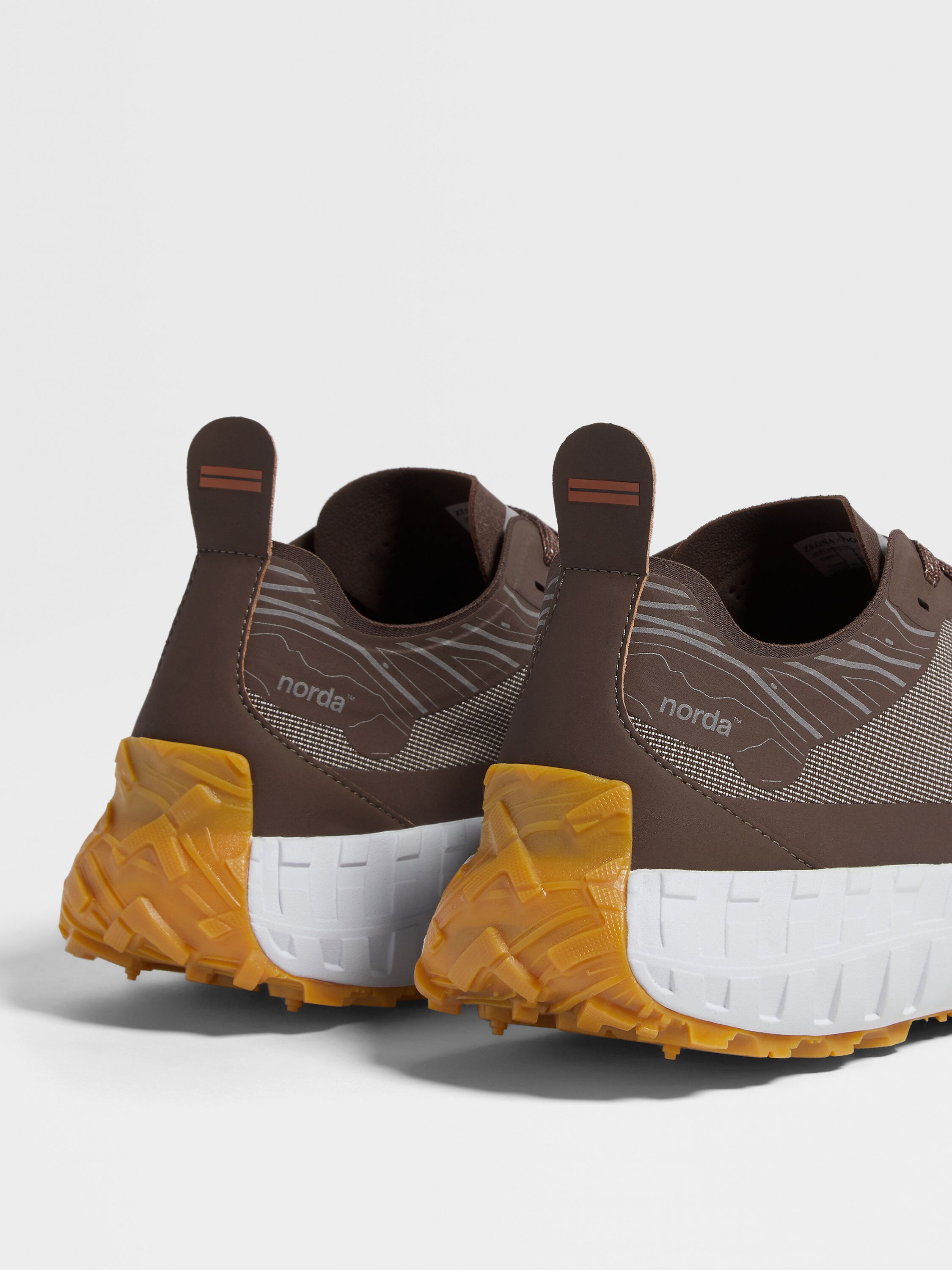 ZEGNA x norda™ 001 Dark Taupe Technical Fabric Sneakers Product detail photo #3