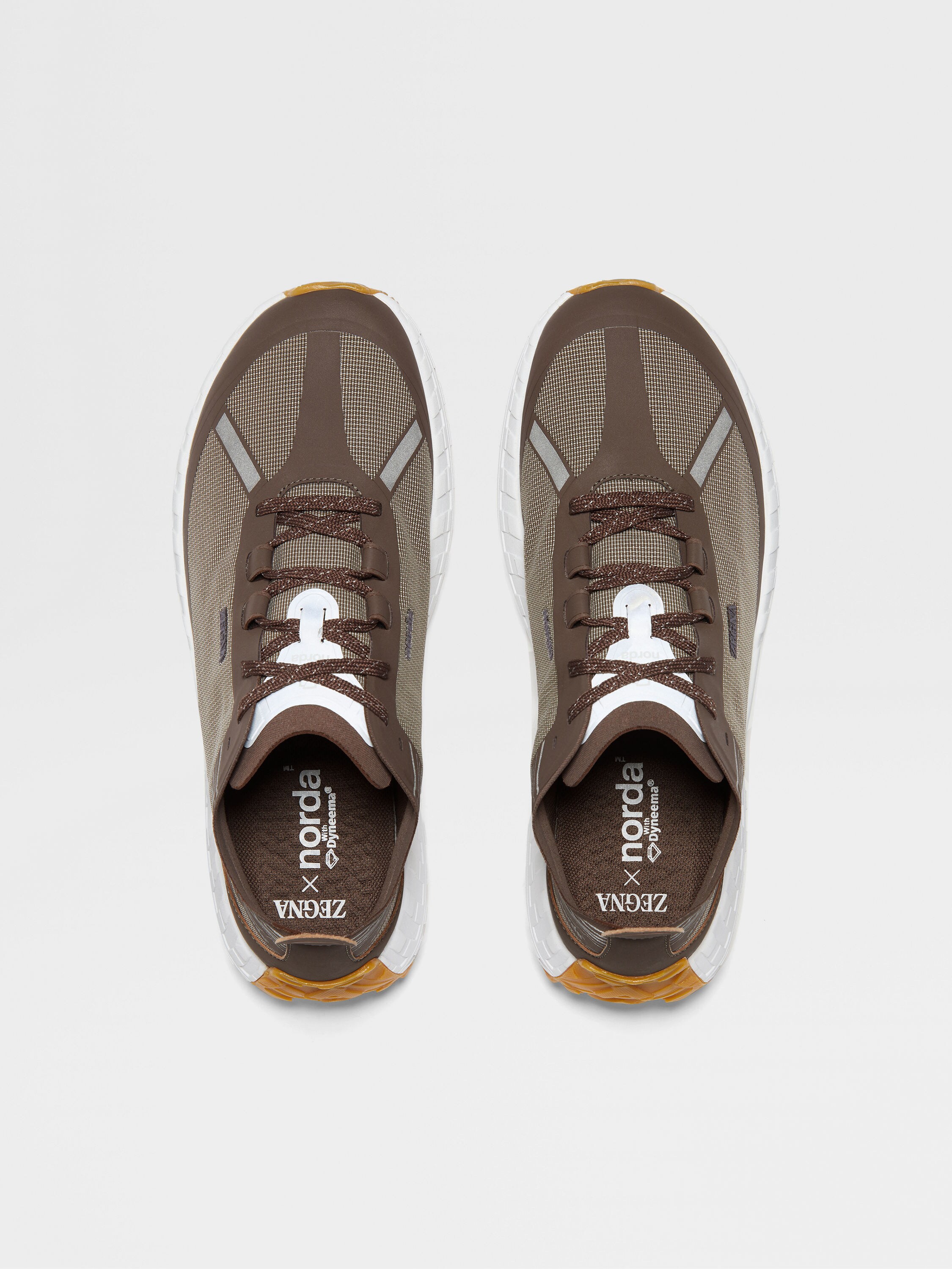 ZEGNA x norda™ 001 Dark Taupe Technical Fabric Sneakers Product detail photo #4