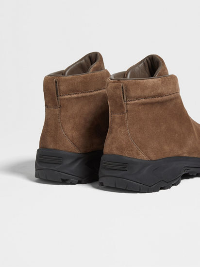 20万円　ゼニア　スエード チェルシーブーツ ダークブラウン 8.5 20万円 ゼニア スエード チェルシーブーツ ダークブラウン 8.5