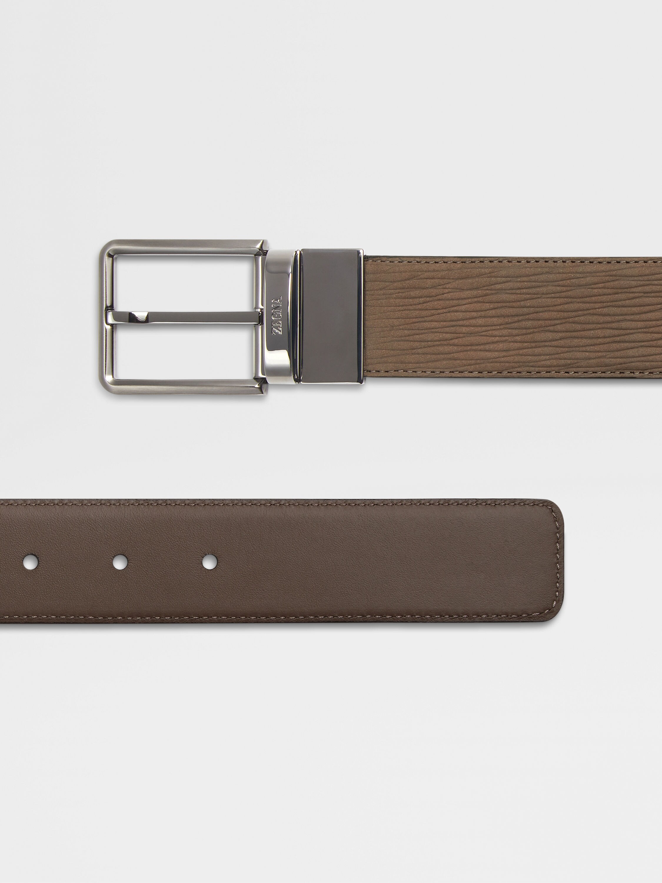 Brown Bovine Leather Belt Product detail photo #1