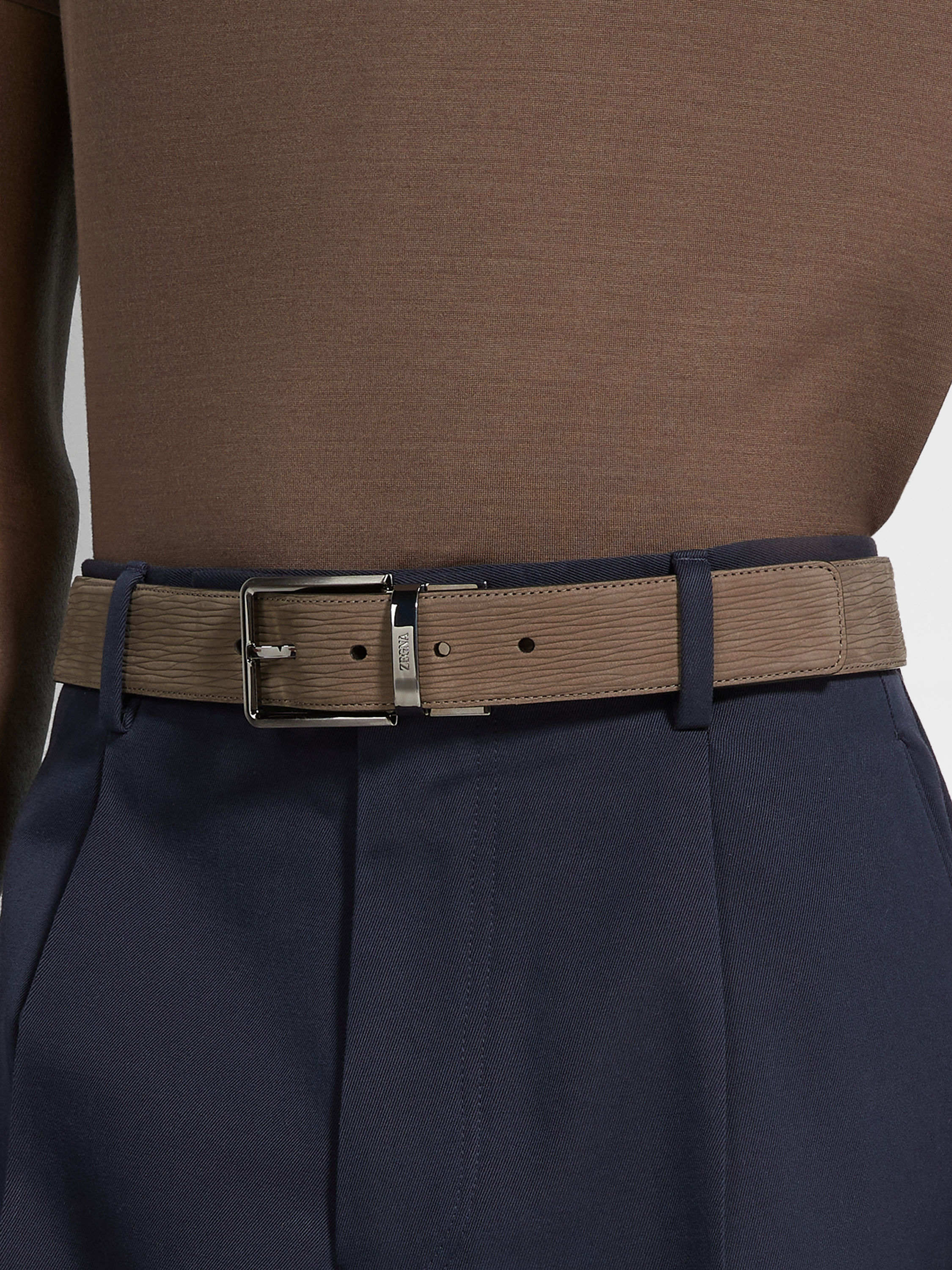 Brown Bovine Leather Belt Product detail photo #2