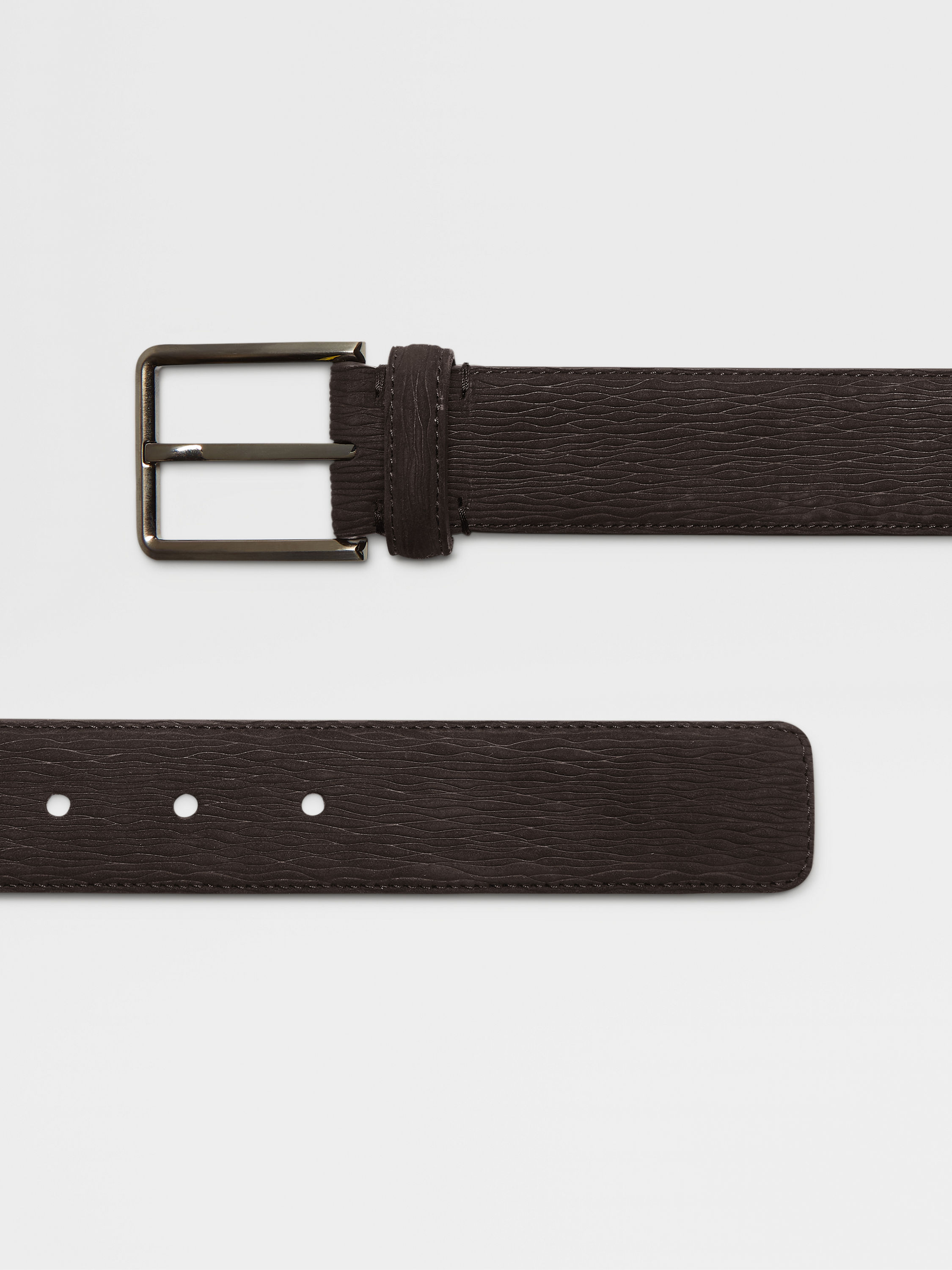 Dark Brown Leather Belt Product detail photo #1
