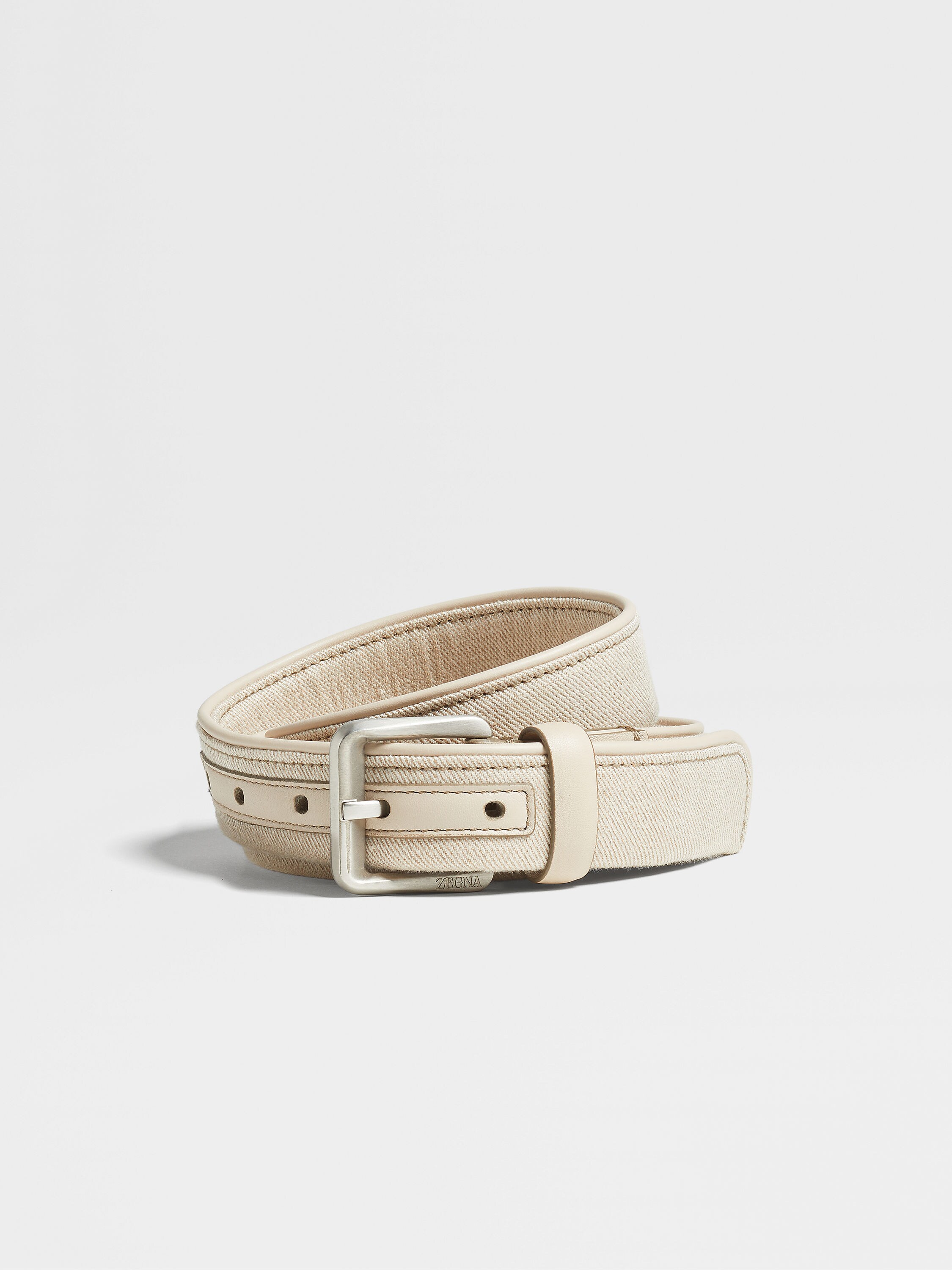 Light Beige Oasi Lino Belt 