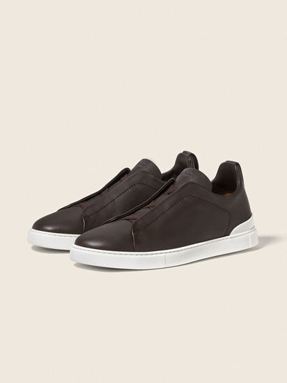 Brown Triple Stitch™ SECONDSKIN Sneakers FW25 31771794 | Zegna TH