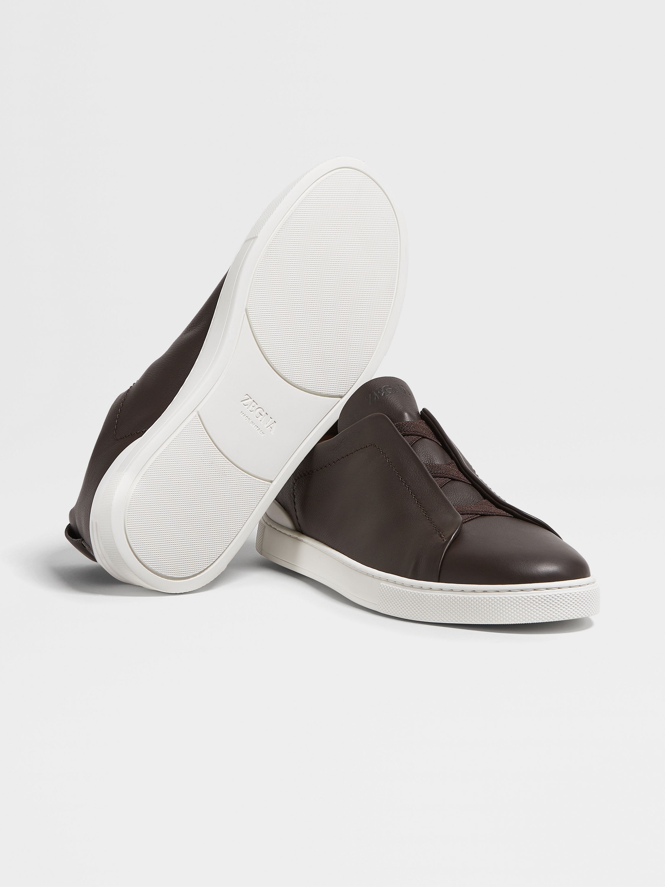 Brown Triple Stitch™ SECONDSKIN Sneakers Product detail photo #4