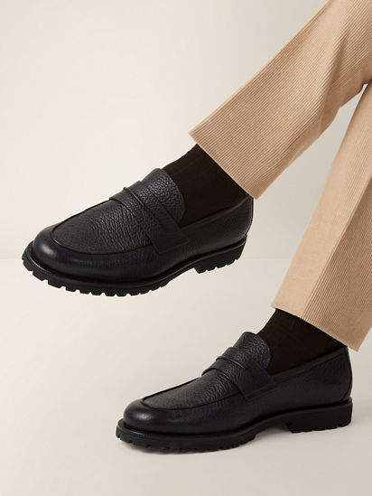 Dark Brown Leather Mocassin Pioggia Loafer FW26 39352180 | Zegna TR
