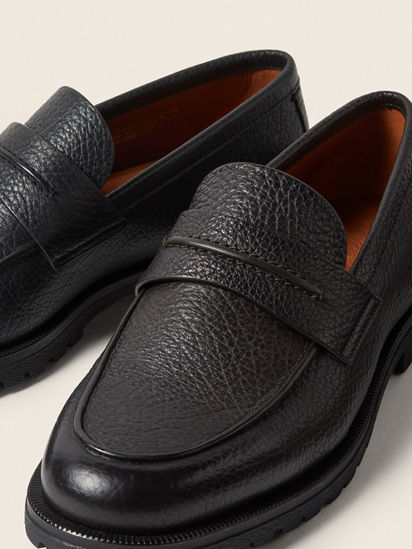 Dark Brown Leather Mocassin Pioggia Loafer FW26 39352180 | Zegna TR
