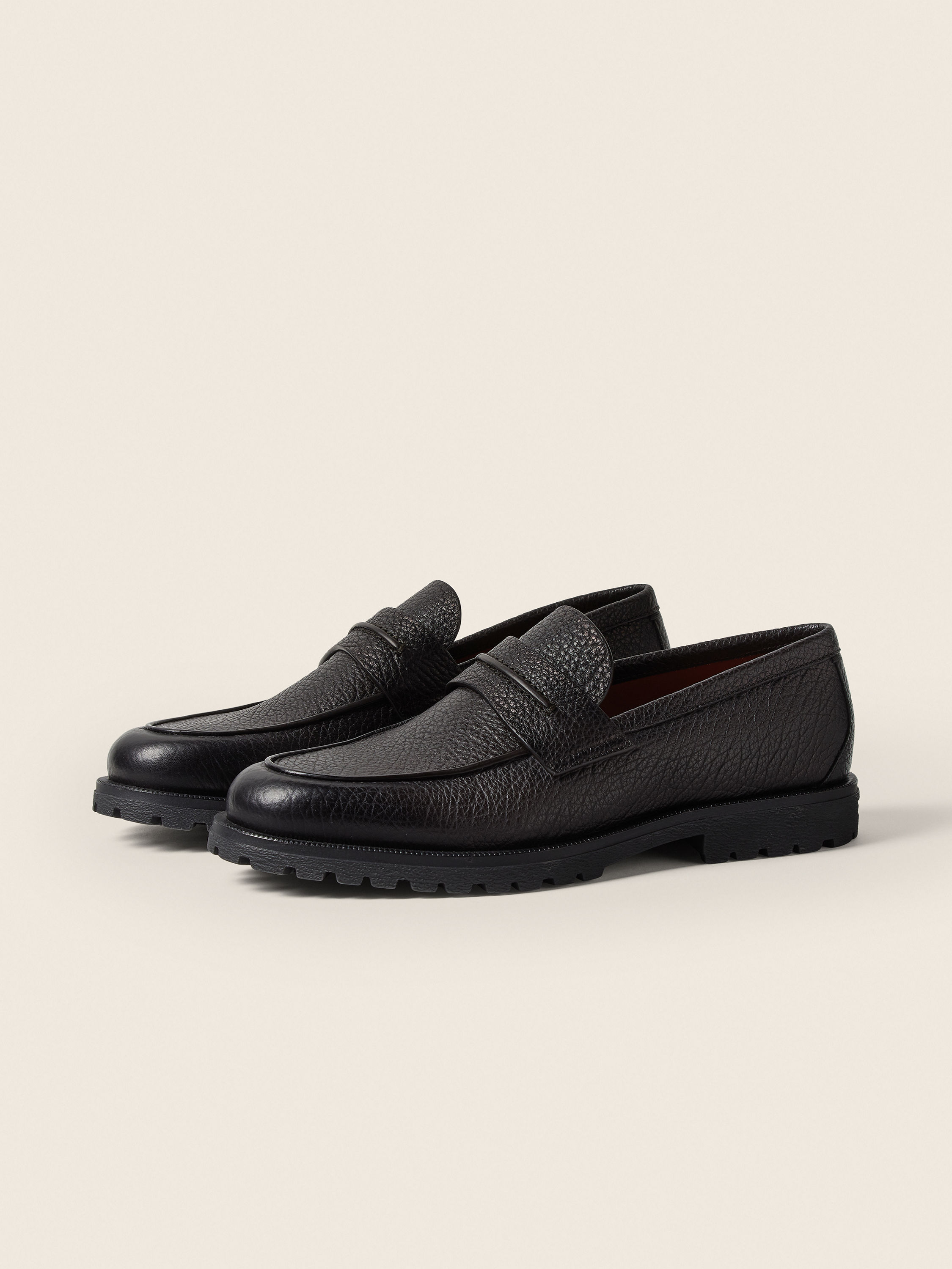 ダークライ Dark Brown Leather Mocassin Pioggia Loafer FW26 39352180 | Zegna US