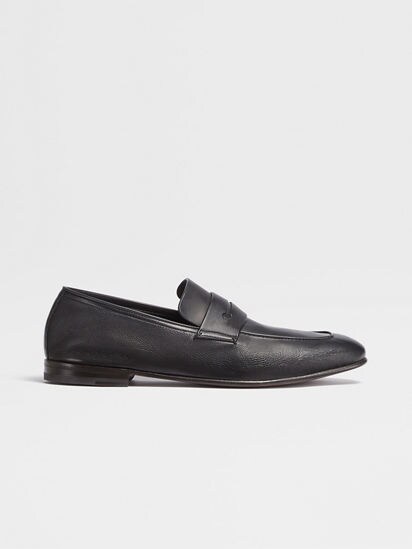 Black SECONDSKIN L'Asola Loafers SS25 22124762 | Zegna US