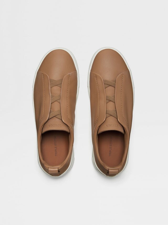 Dark Beige Triple Stitch™ SECONDSKIN Sneakers Product detail photo #3