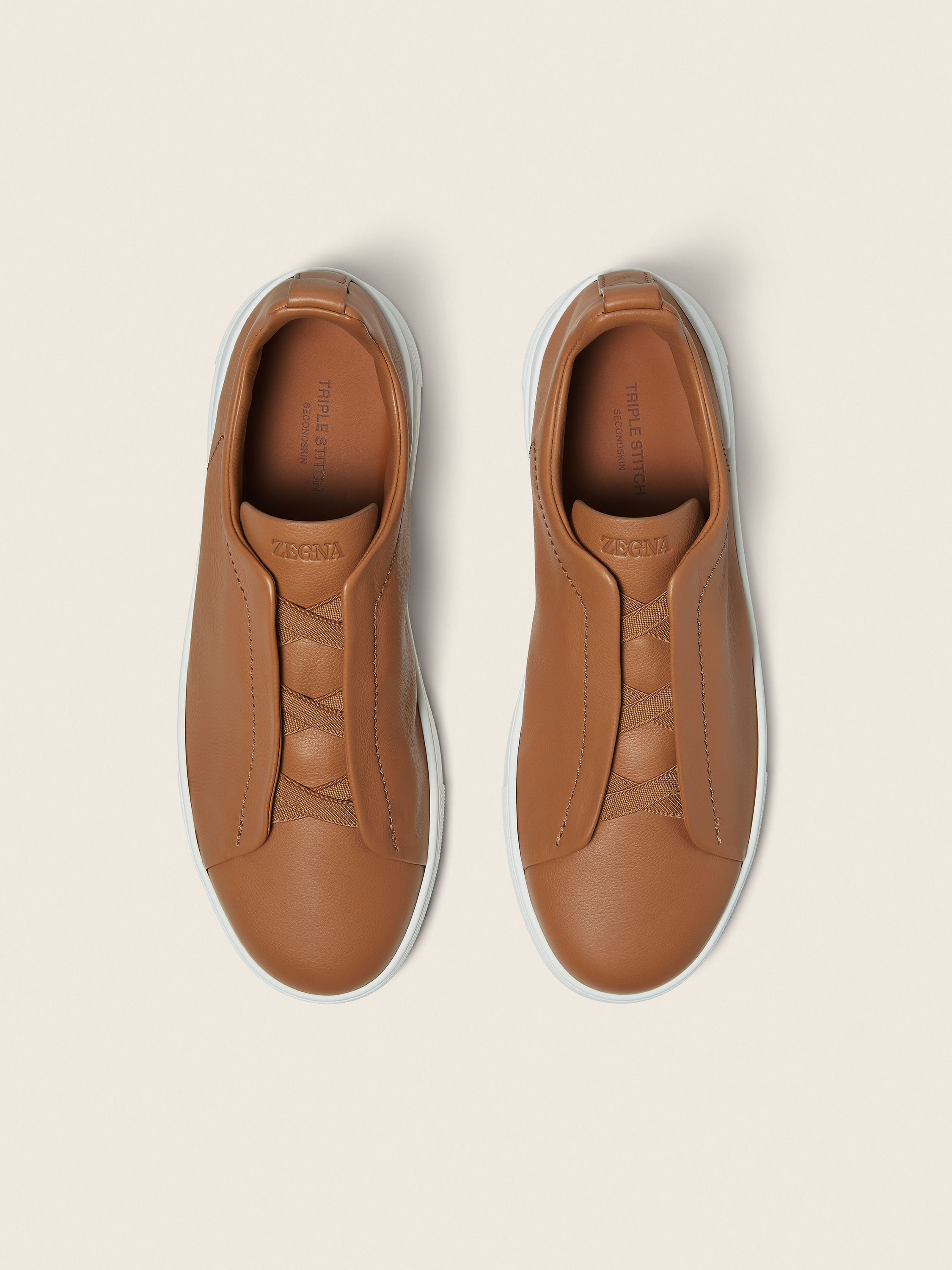 Light Brown Triple Stitch™ SECONDSKIN Sneakers Product detail photo #2