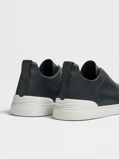 Dark Green Triple Stitch™ SECONDSKIN Sneakers FW25 35541617 | Zegna US