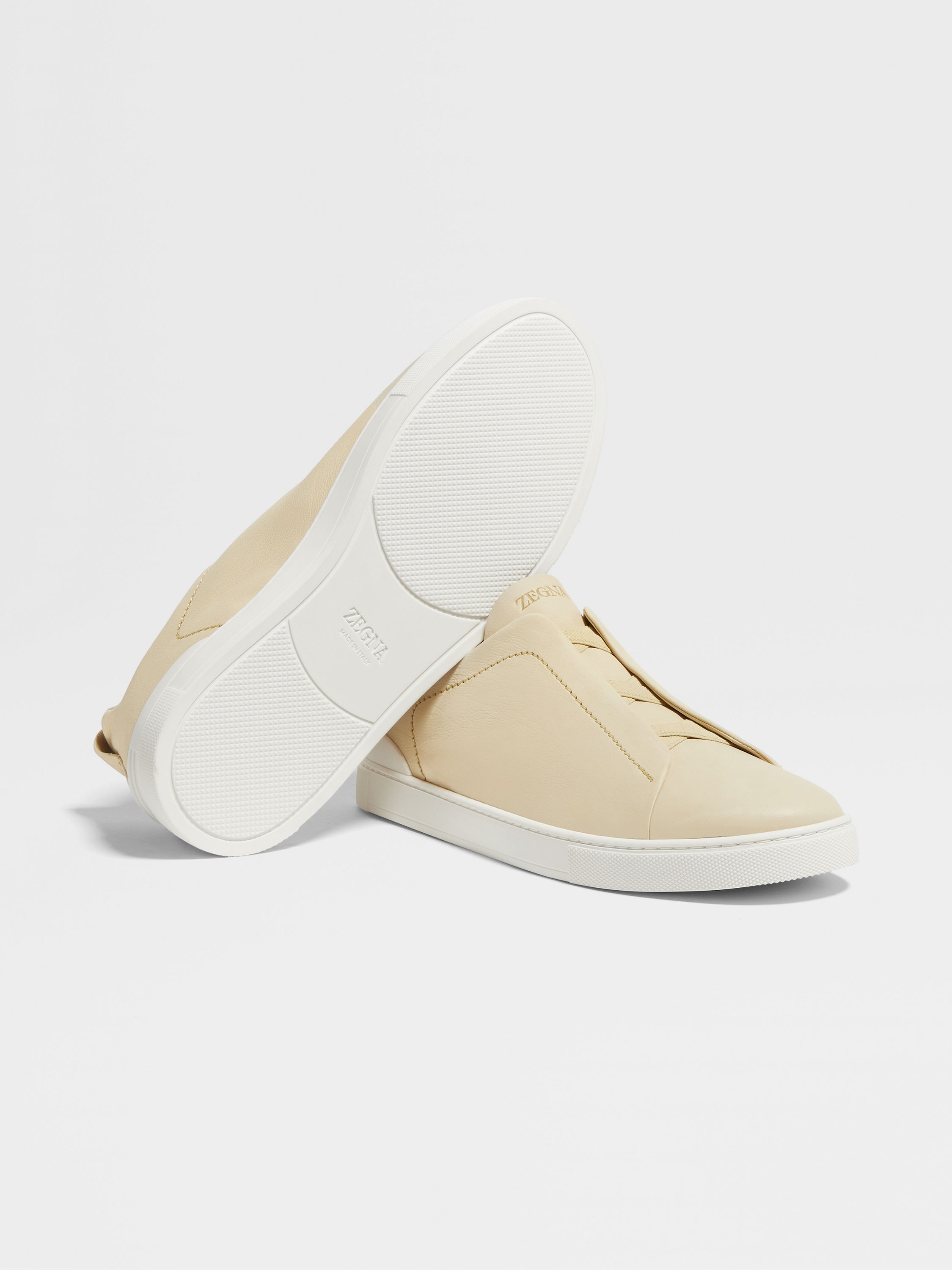 Pastel Yellow Triple Stitch™ SECONDSKIN Sneakers Product detail photo #5