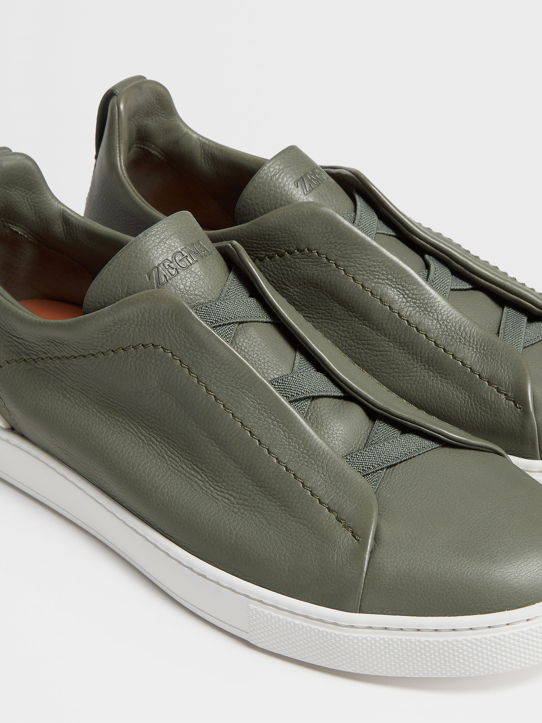 Light Army Green Triple Stitch™ SECONDSKIN Sneakers Product detail photo #1