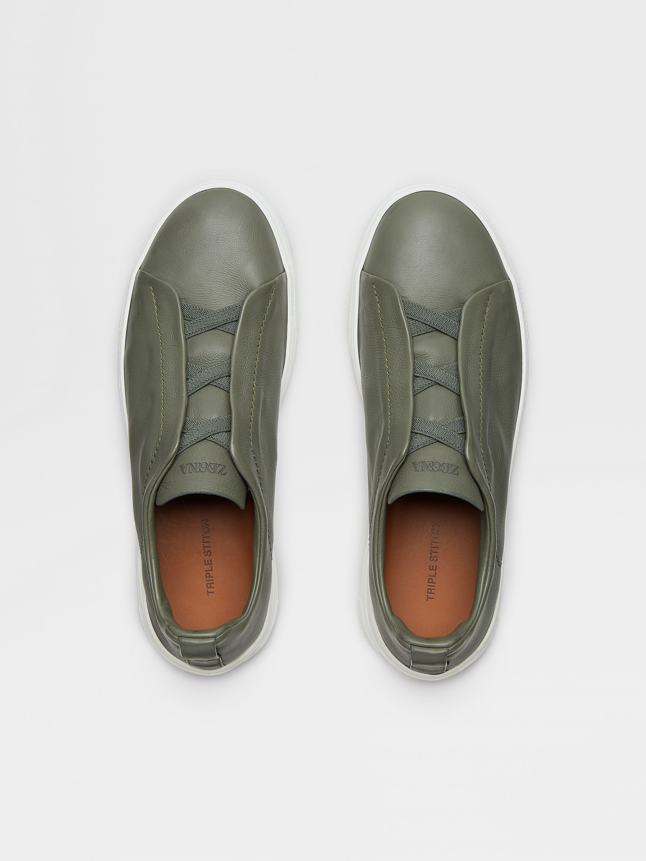 Light Army Green Triple Stitch™ SECONDSKIN Sneakers Product detail photo #2