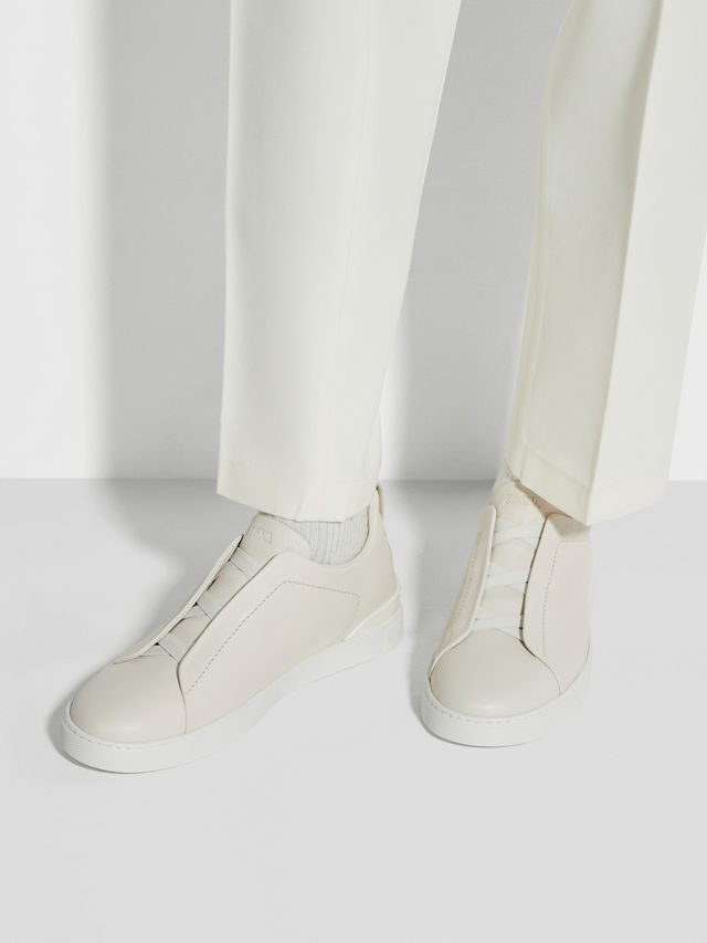 White Triple Stitch™ SECONDSKIN Sneakers Product detail photo #1