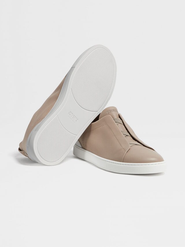 Light Taupe Triple Stitch™ SECONDSKIN Sneakers Product detail photo #5