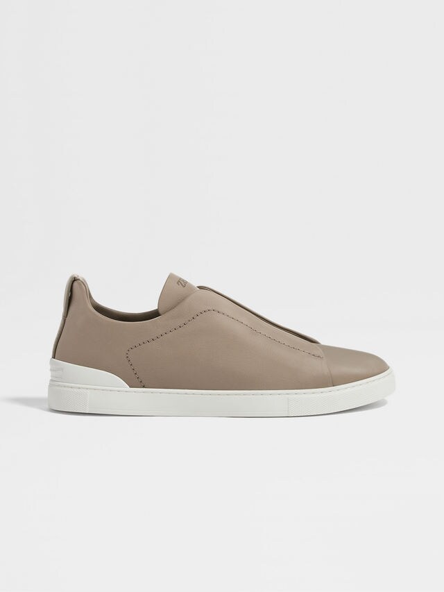 Light Taupe Triple Stitch™ SECONDSKIN Sneakers Product detail photo #4