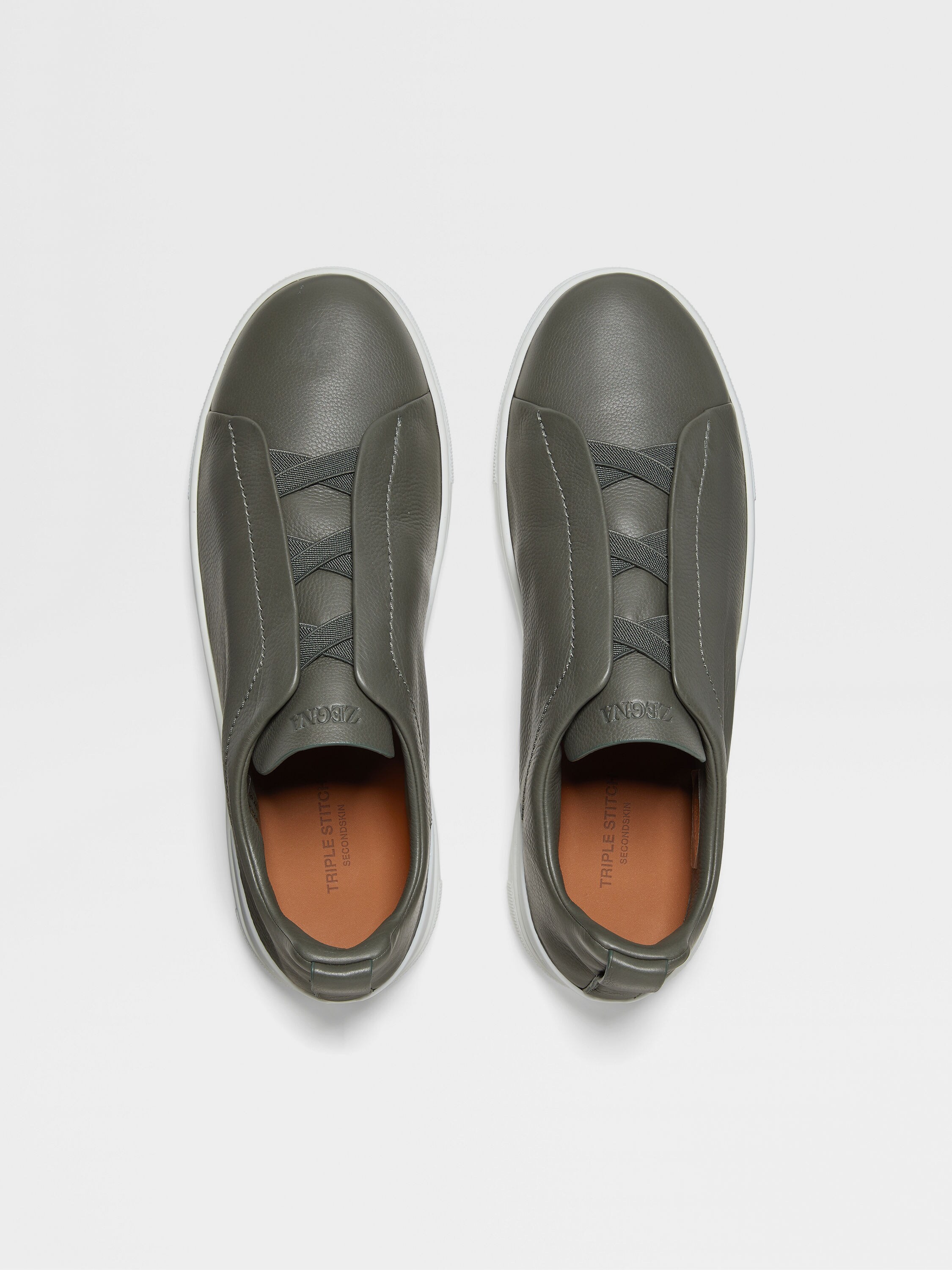 Olive Green Triple Stitch™ SECONDSKIN Sneakers Product detail photo #2