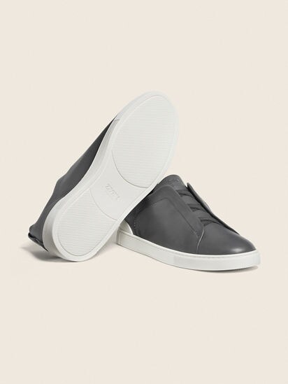 Dark Grey Triple Stitch™ SECONDSKIN Sneakers SS26 33523699 | Zegna US