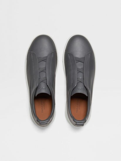 Dark Grey Triple Stitch™ SECONDSKIN Sneakers FW25 33523699 | Zegna CA