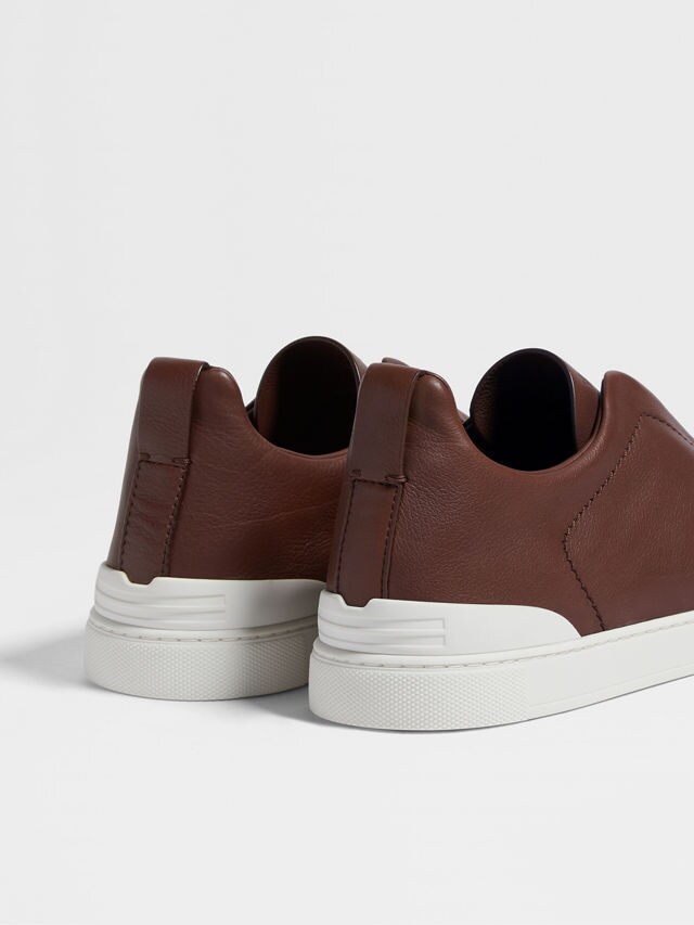 Brown Triple Stitch™ SECONDSKIN Sneakers Product detail photo #1